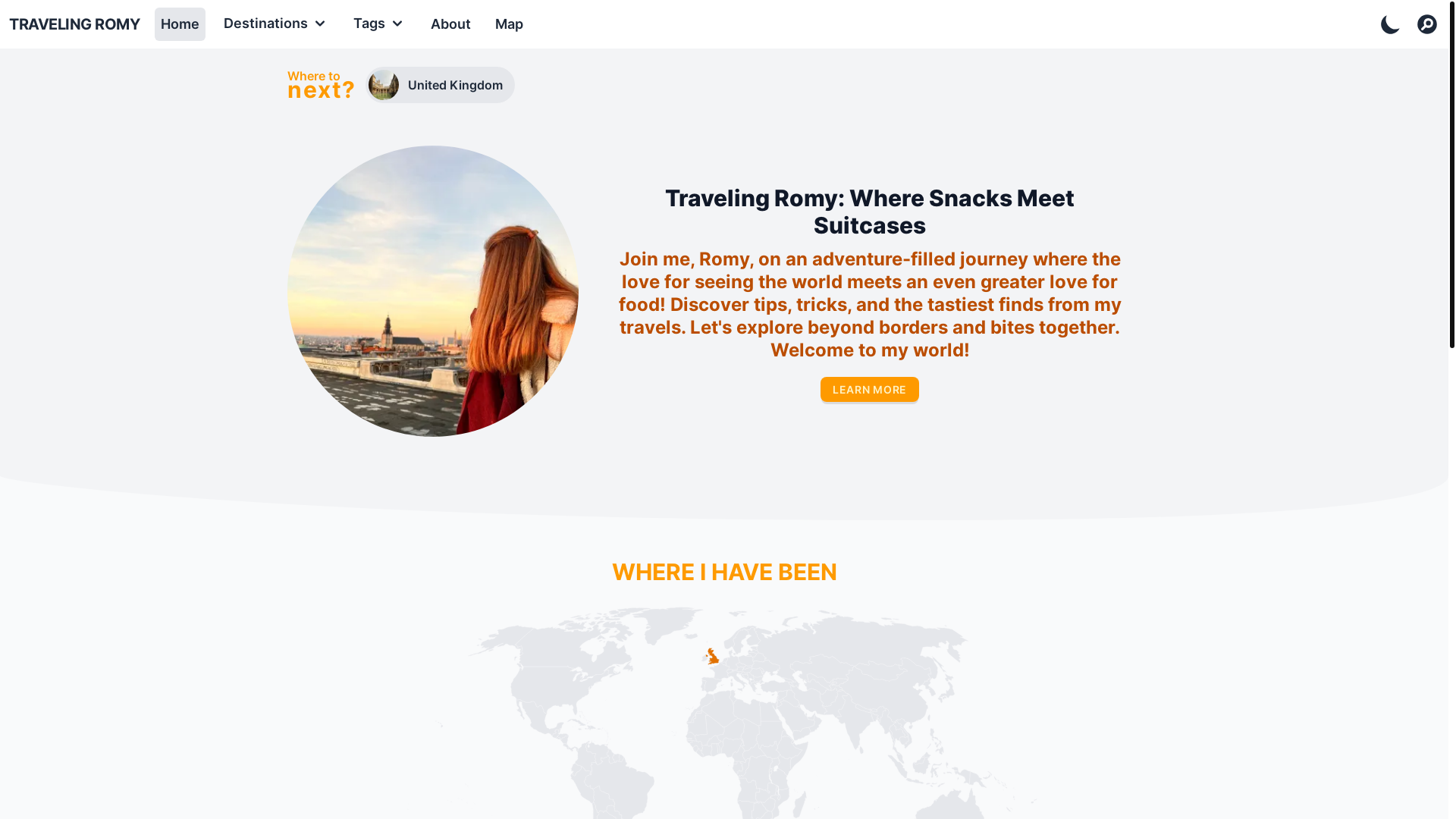 website screenshot of https://travelfeed-travelingromy-372d3f.pages.dev/
