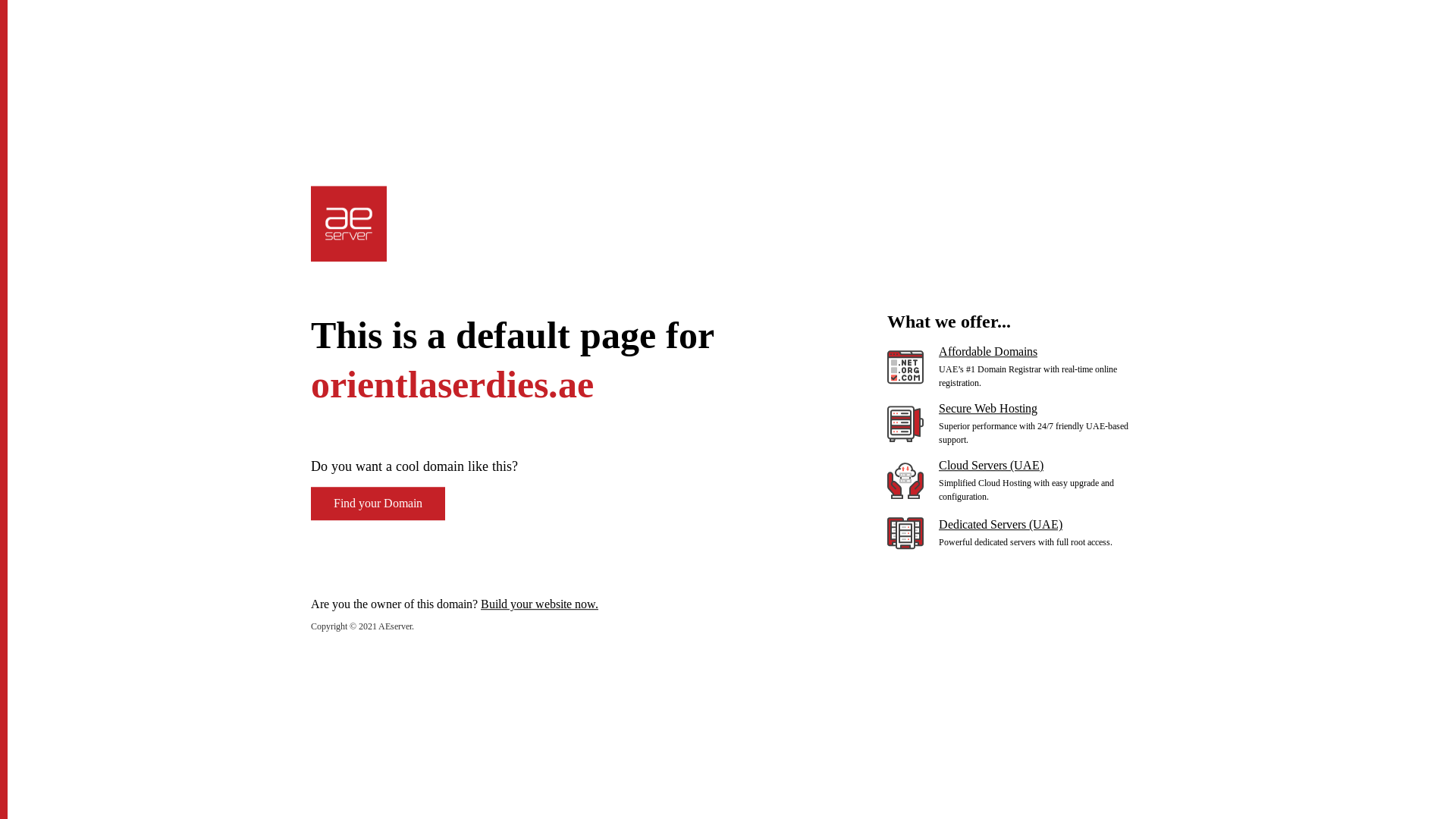 website screenshot of https://orientlaserdies.ae/