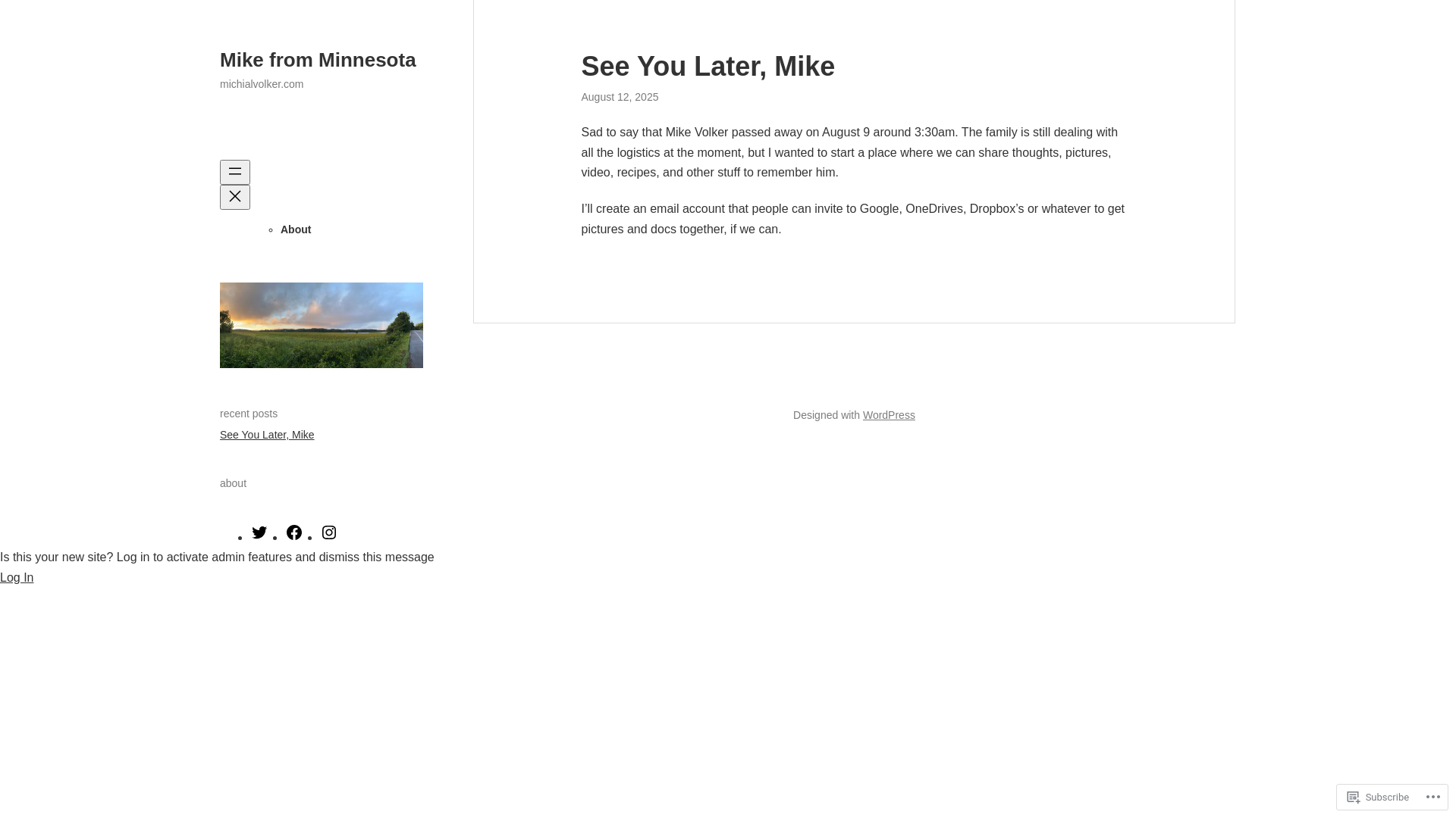 website screenshot of https://michialvolker.com/