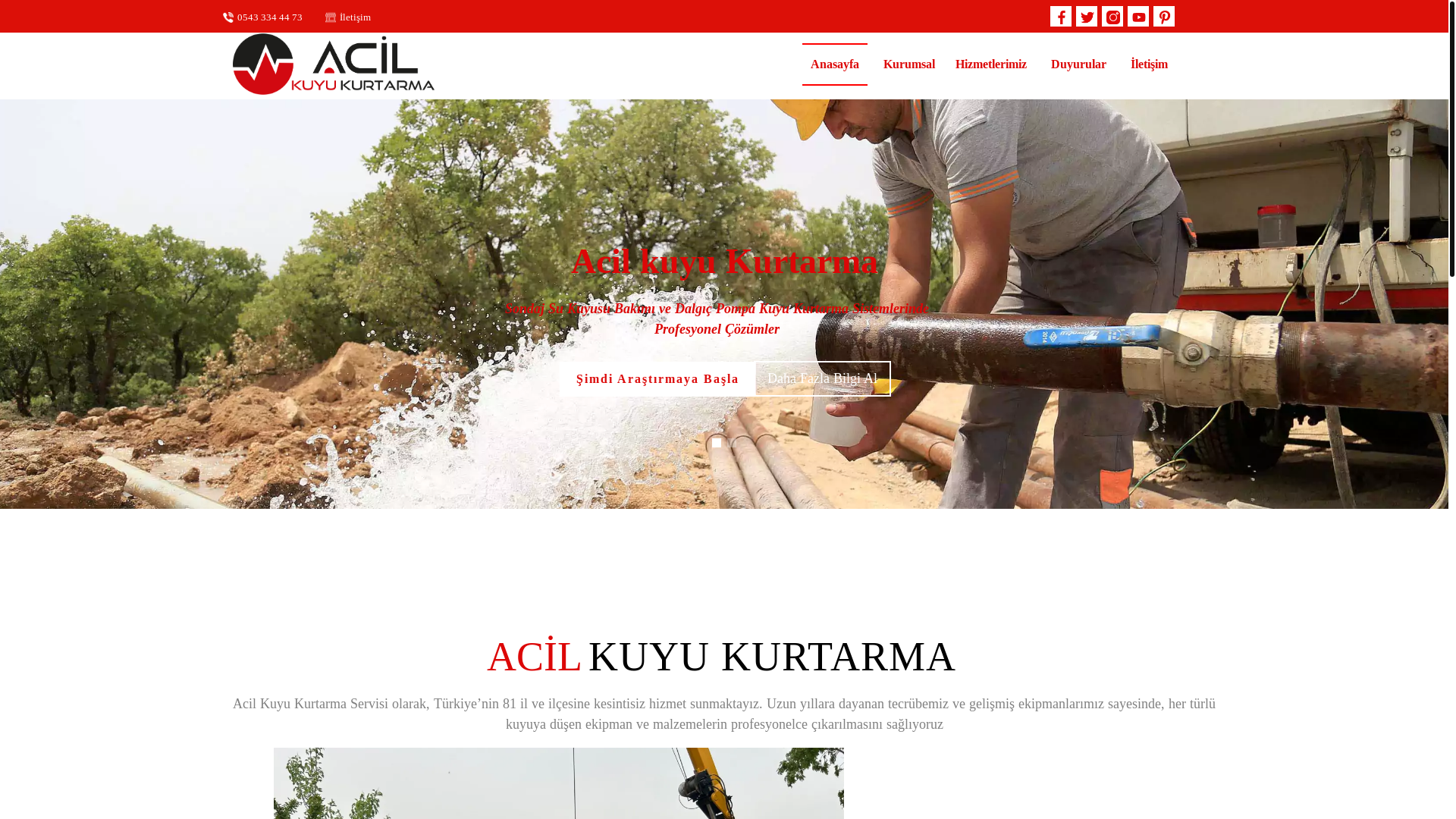 website screenshot of https://acilkuyukurtarma.com/