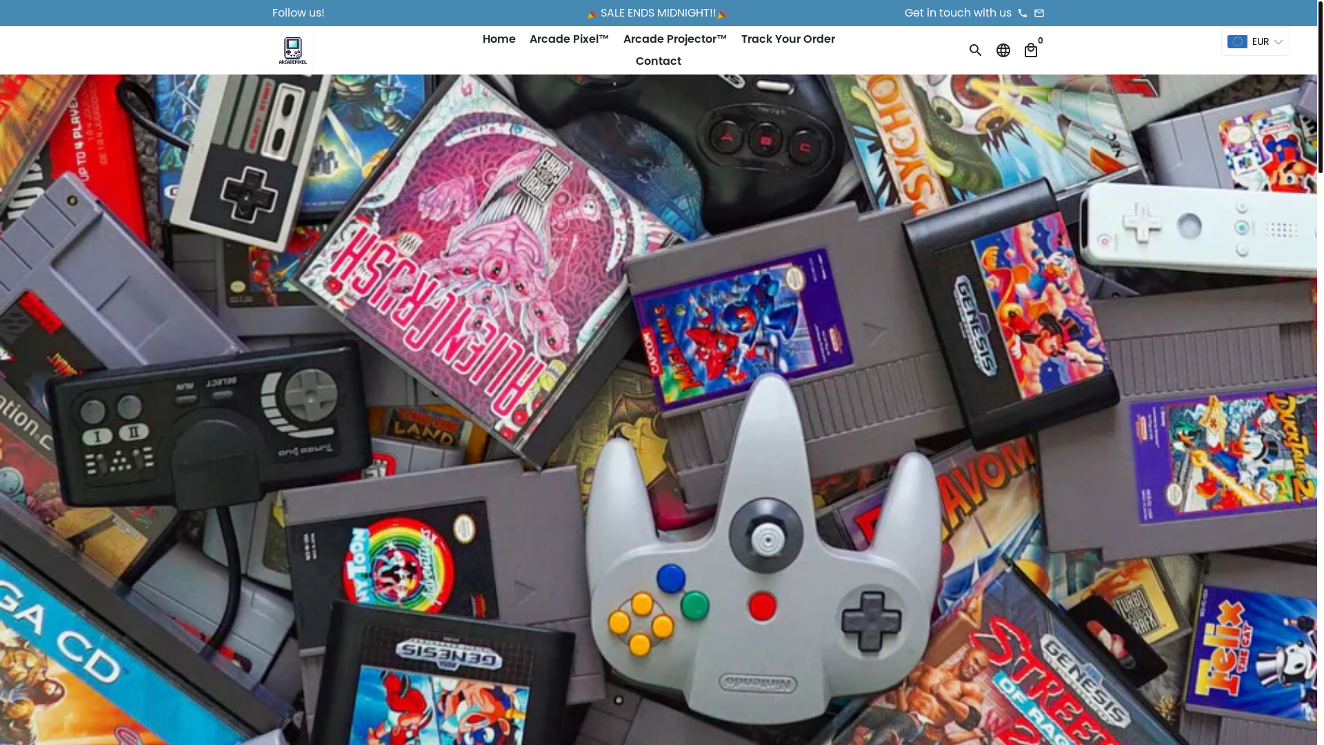 website screenshot of https://arcade-pixel.com/