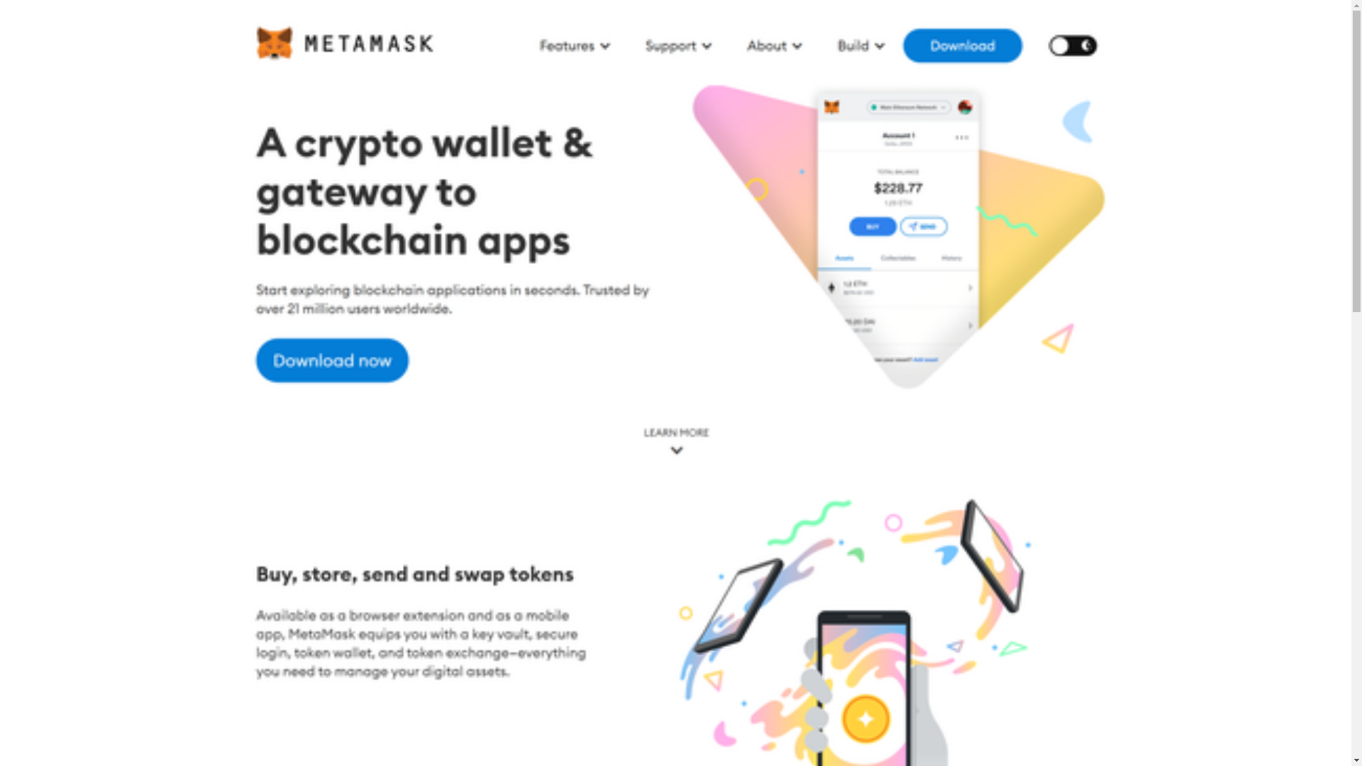 website screenshot of https://secure-metamask.pages.dev/