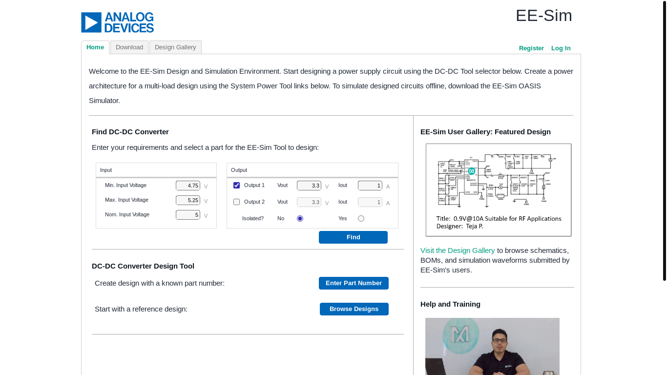 website screenshot of https://analog.transim.com/