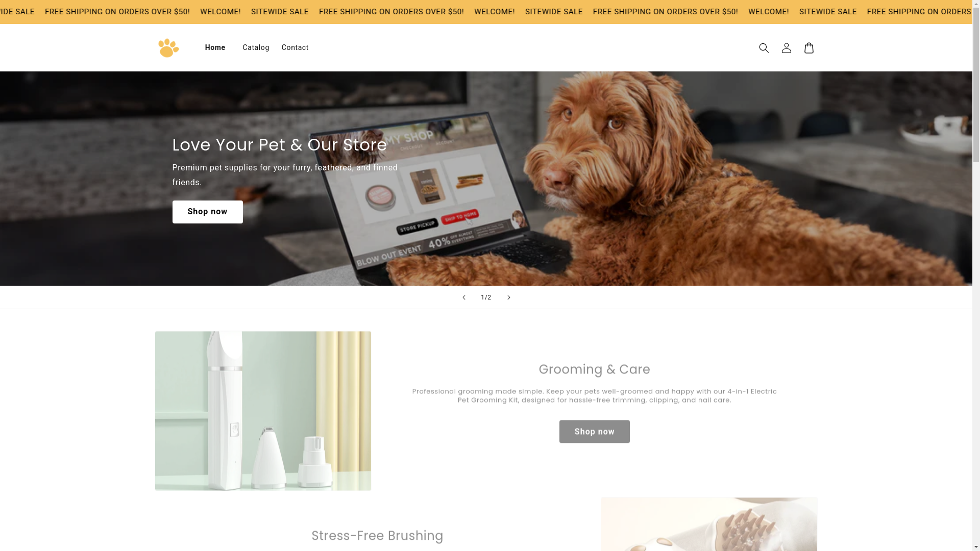 website screenshot of https://happypetscare.store/