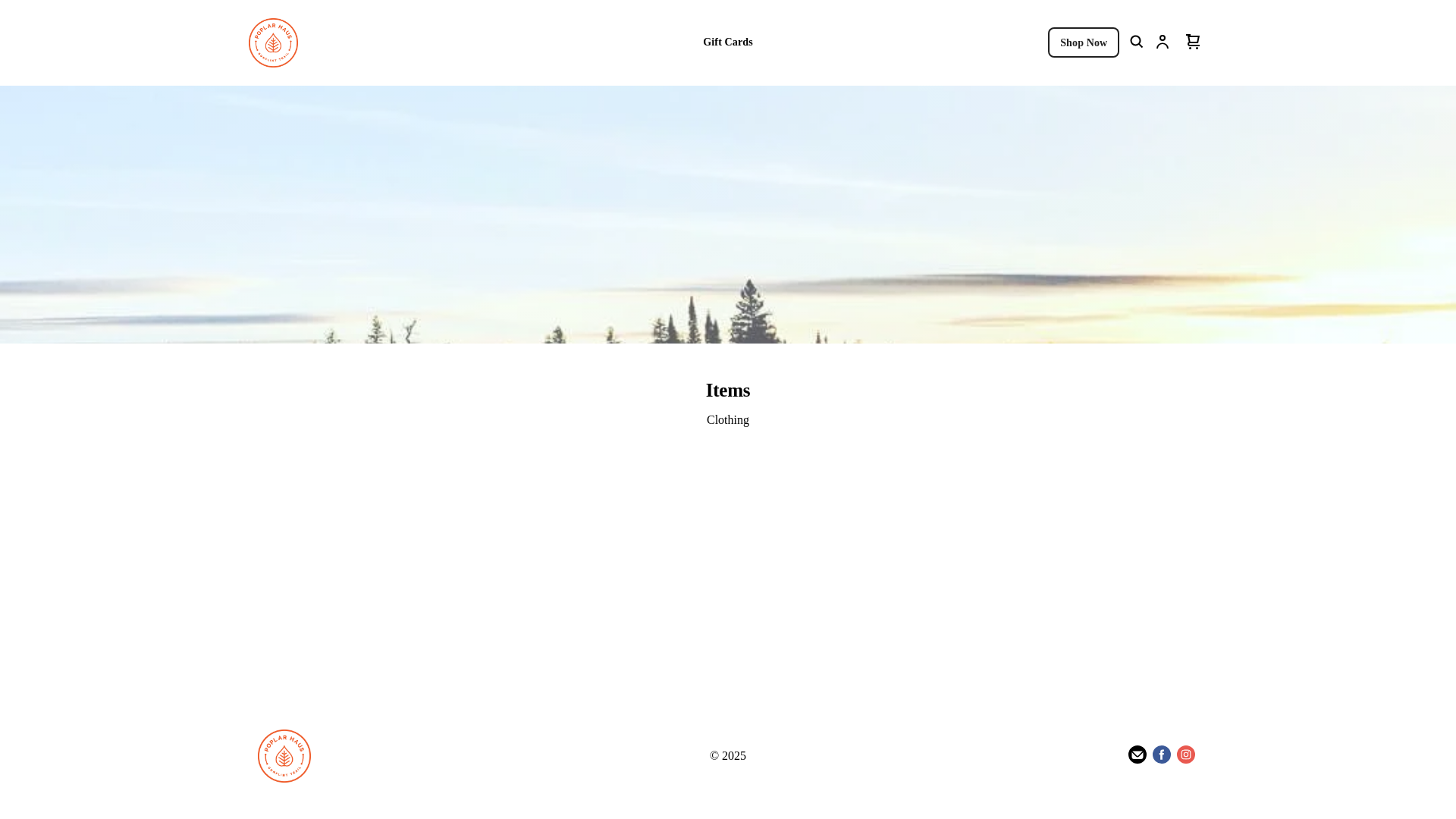 website screenshot of https://poplarmerch.com/