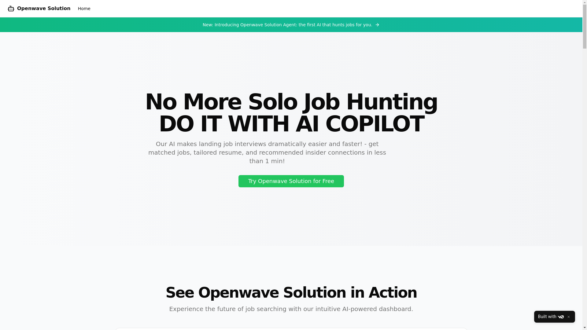 website screenshot of https://openwavesolution.net/