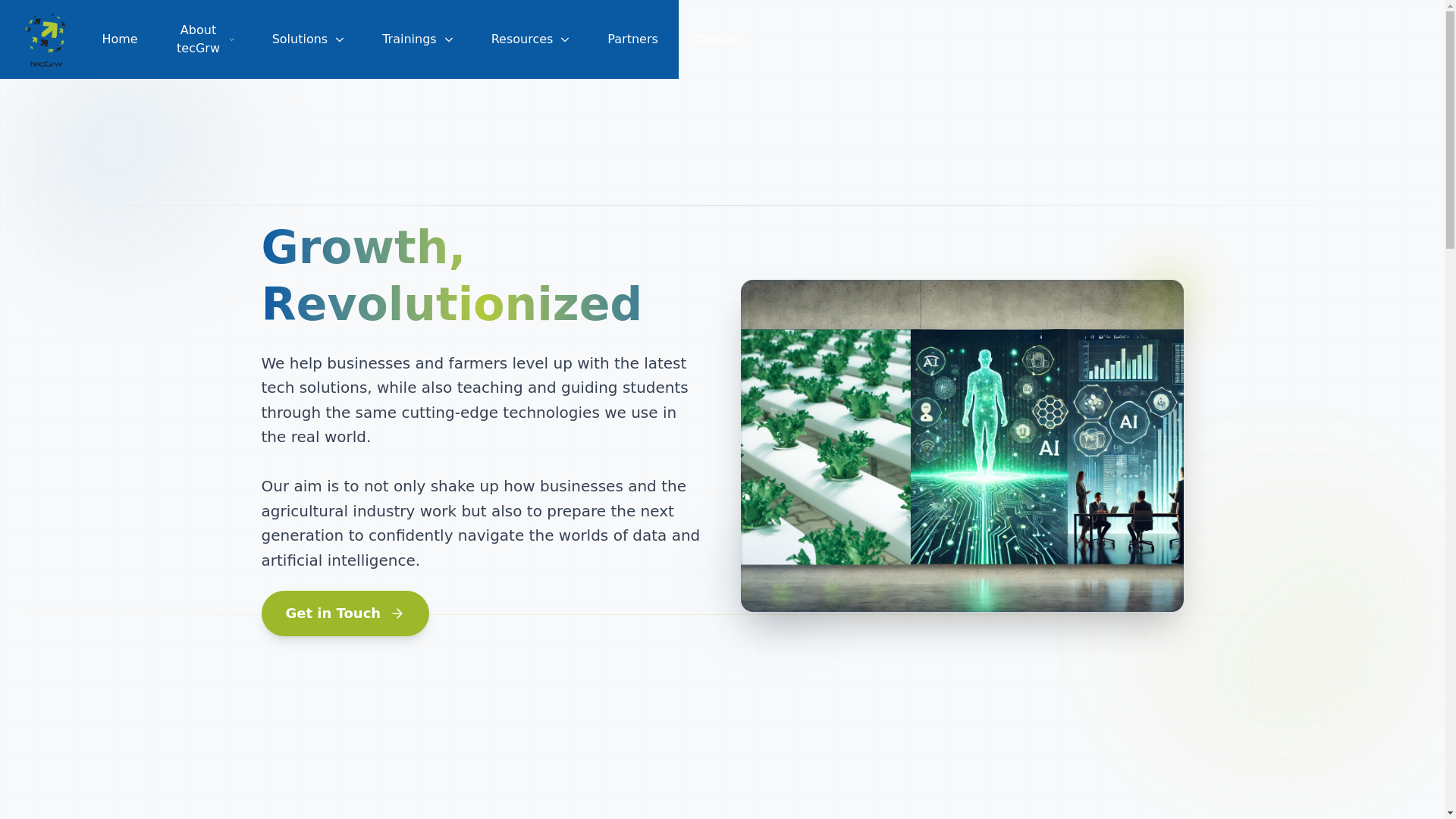 website screenshot of https://www.tecgrw.com