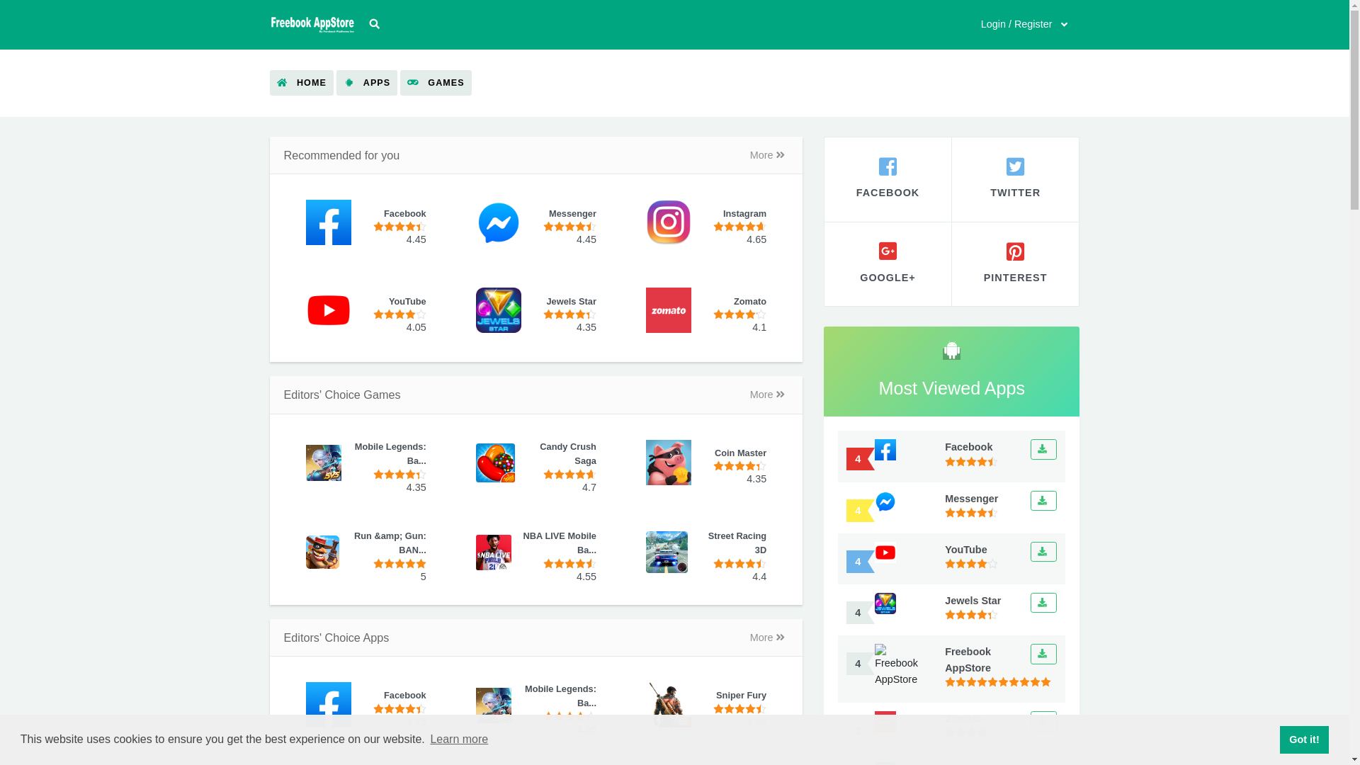 website screenshot of https://freebookappstore.com/