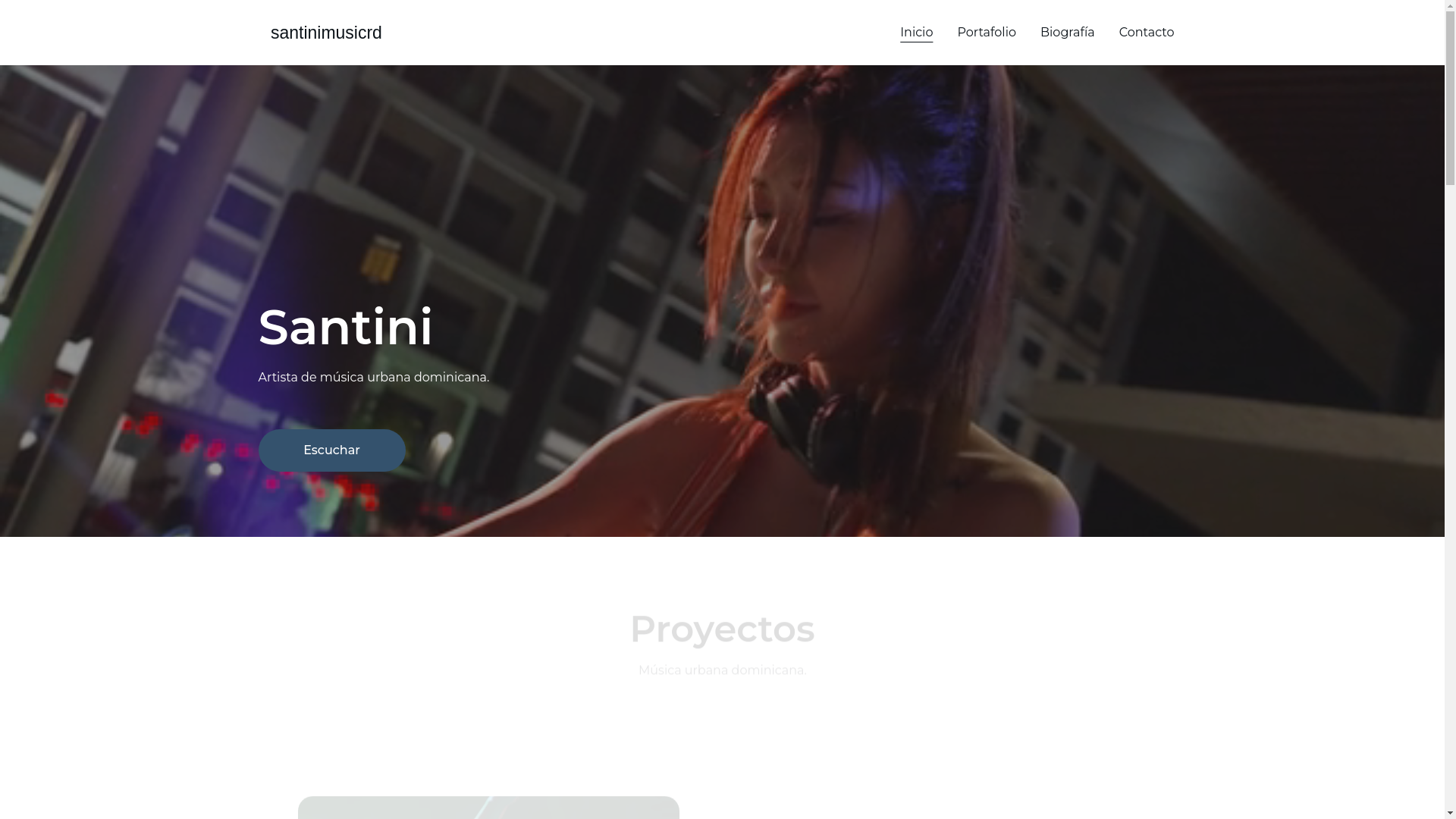 website screenshot of https://santinimusicrd.com/