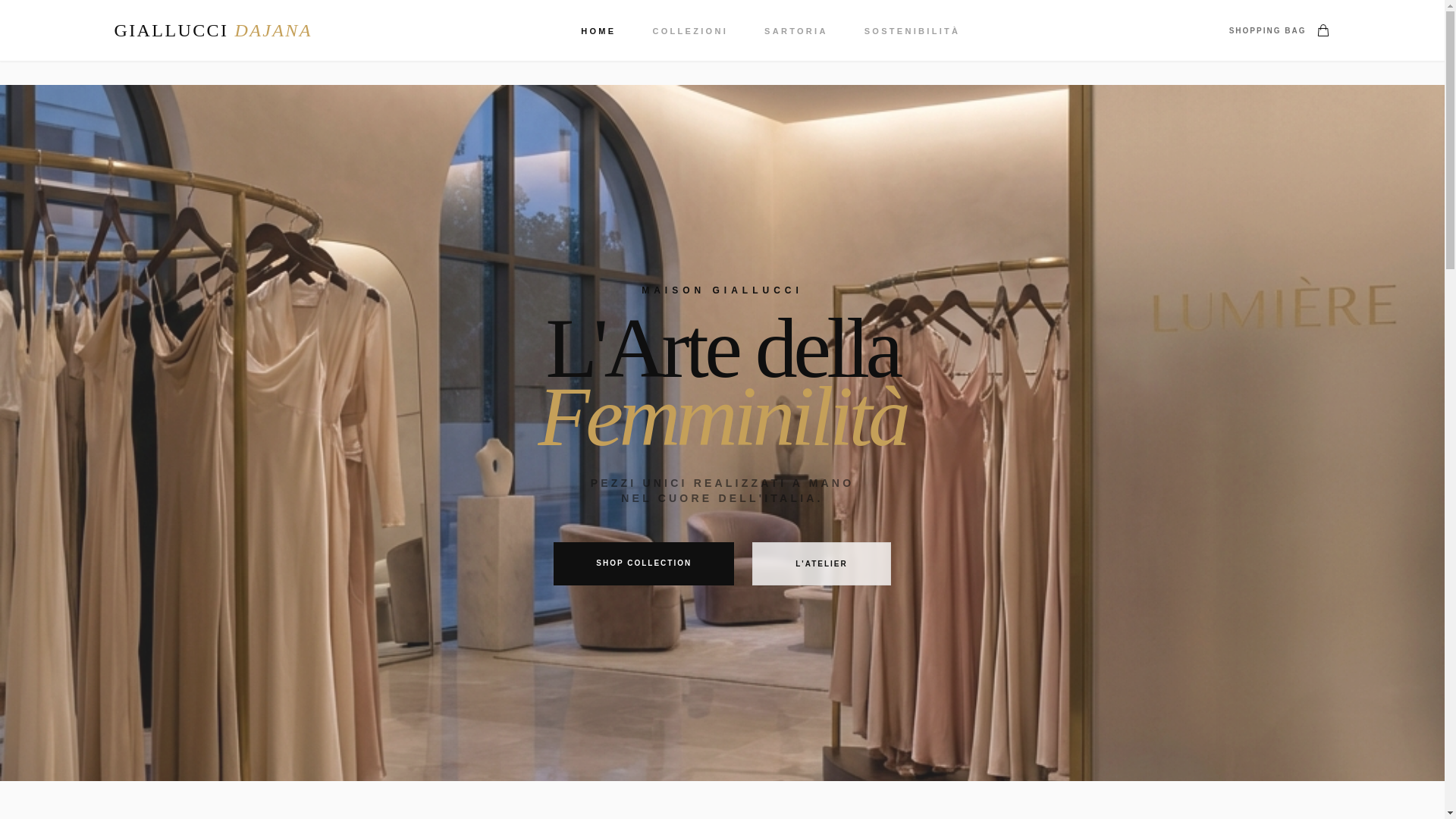 website screenshot of https://dajanashop.com/