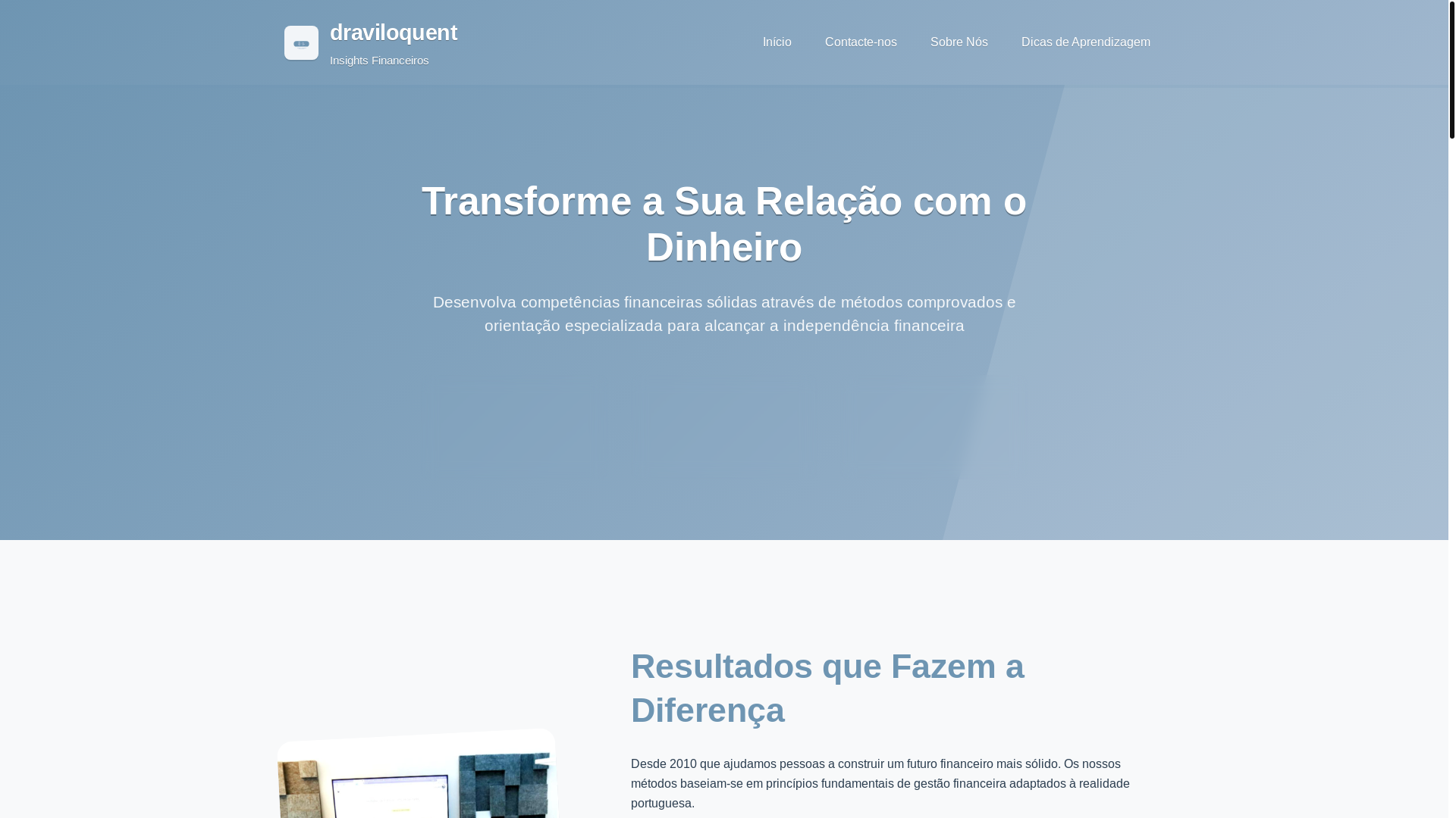 website screenshot of https://draviloquent.com/