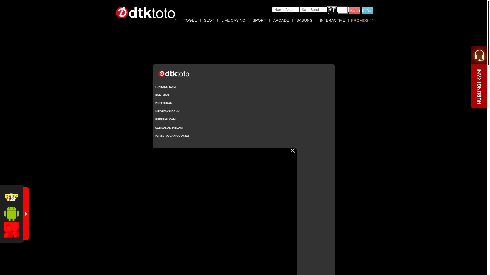 website screenshot of https://detiktotoidol.com/