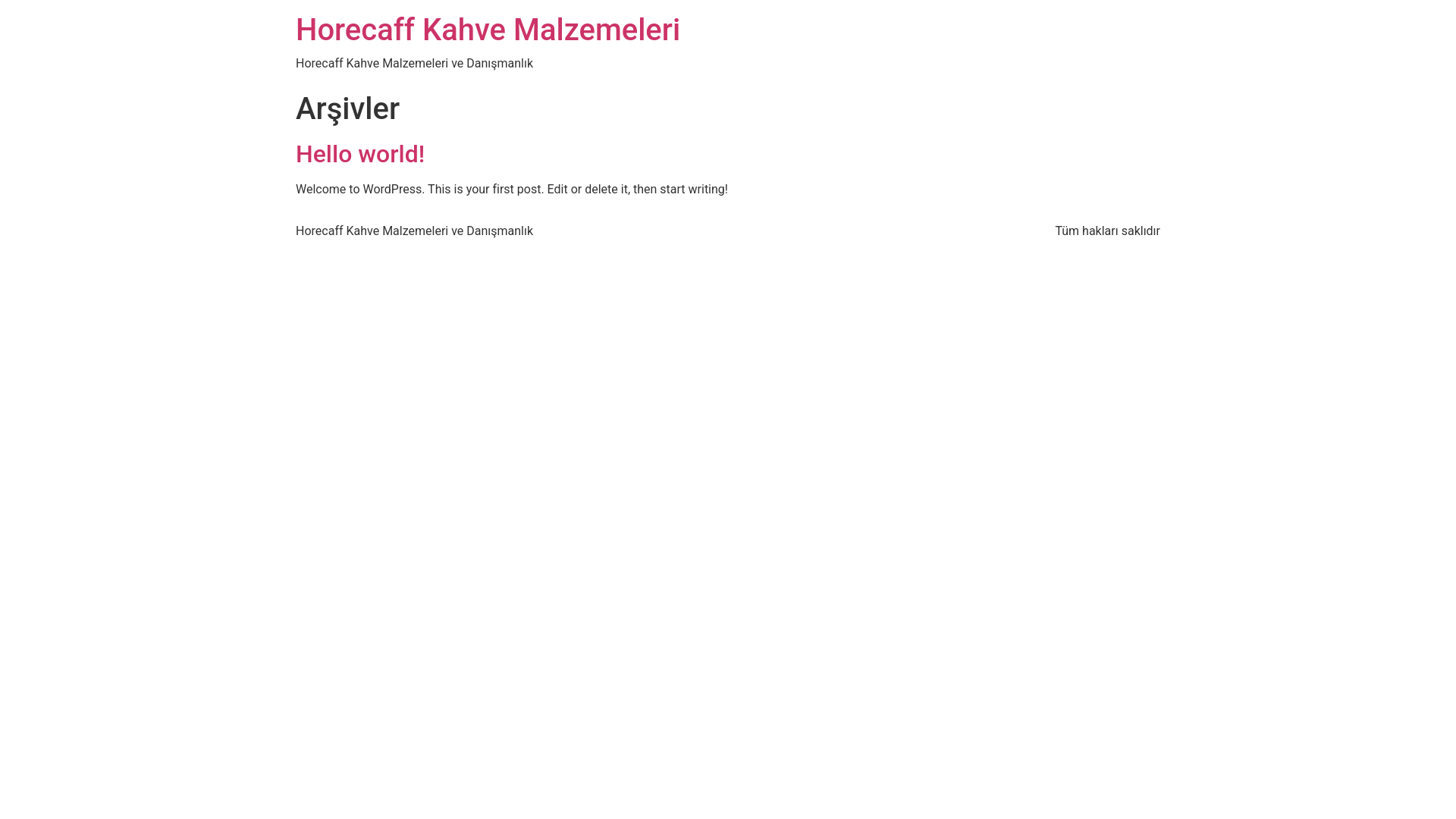 website screenshot of https://horecaffkahvemalzemeleri.com/