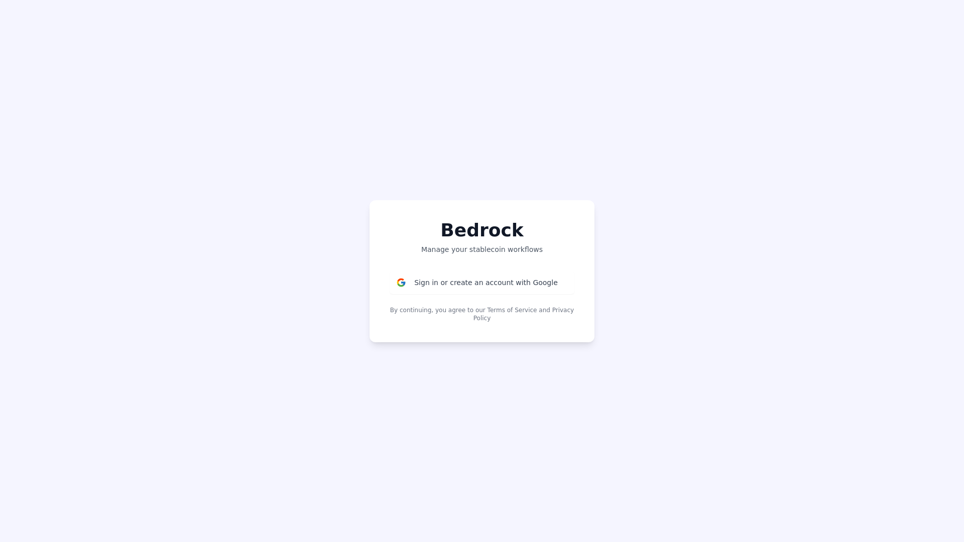 website screenshot of https://bedrockpay.xyz/