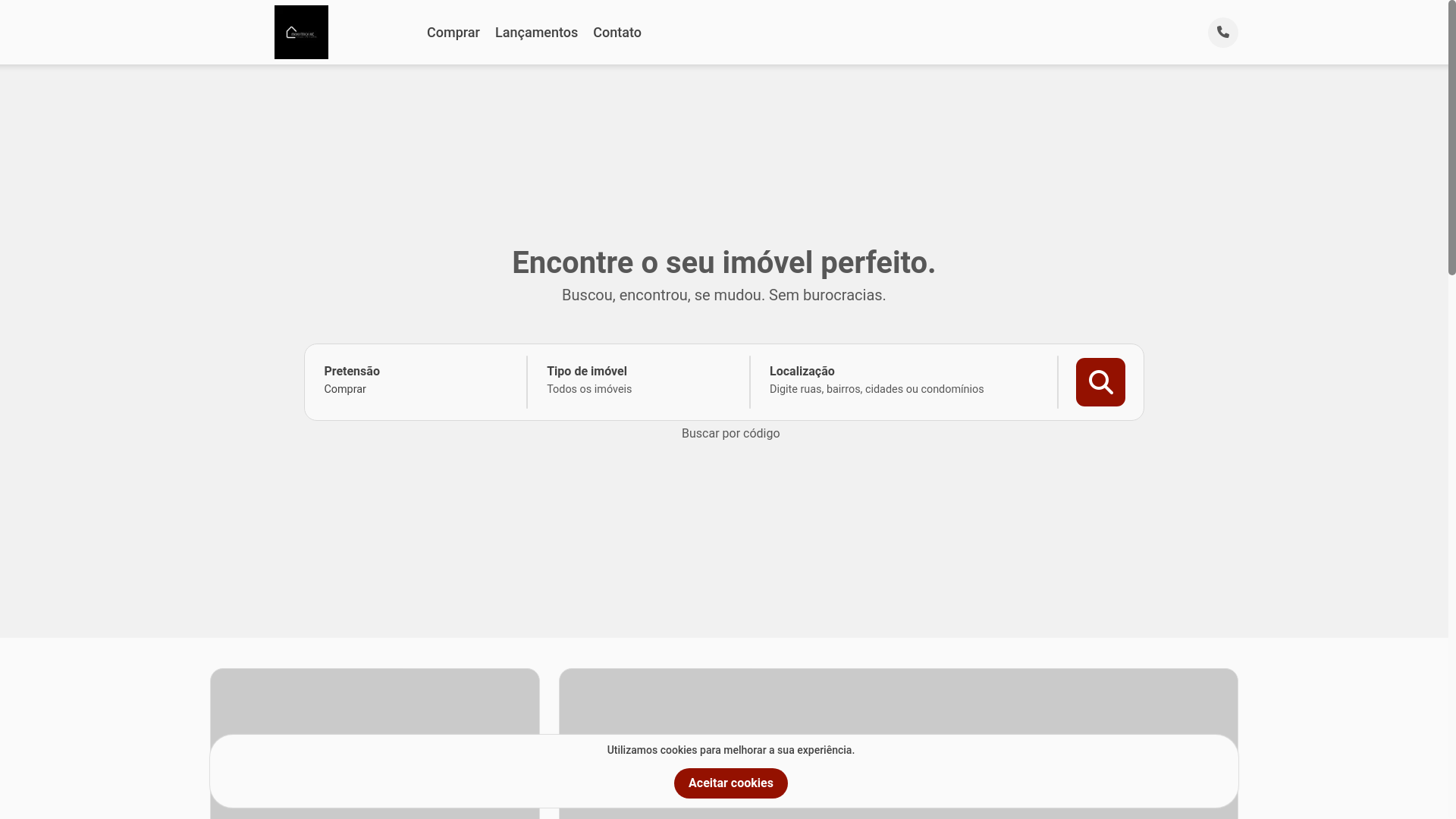 website screenshot of https://boutiqueimobiliariarn.com.br/