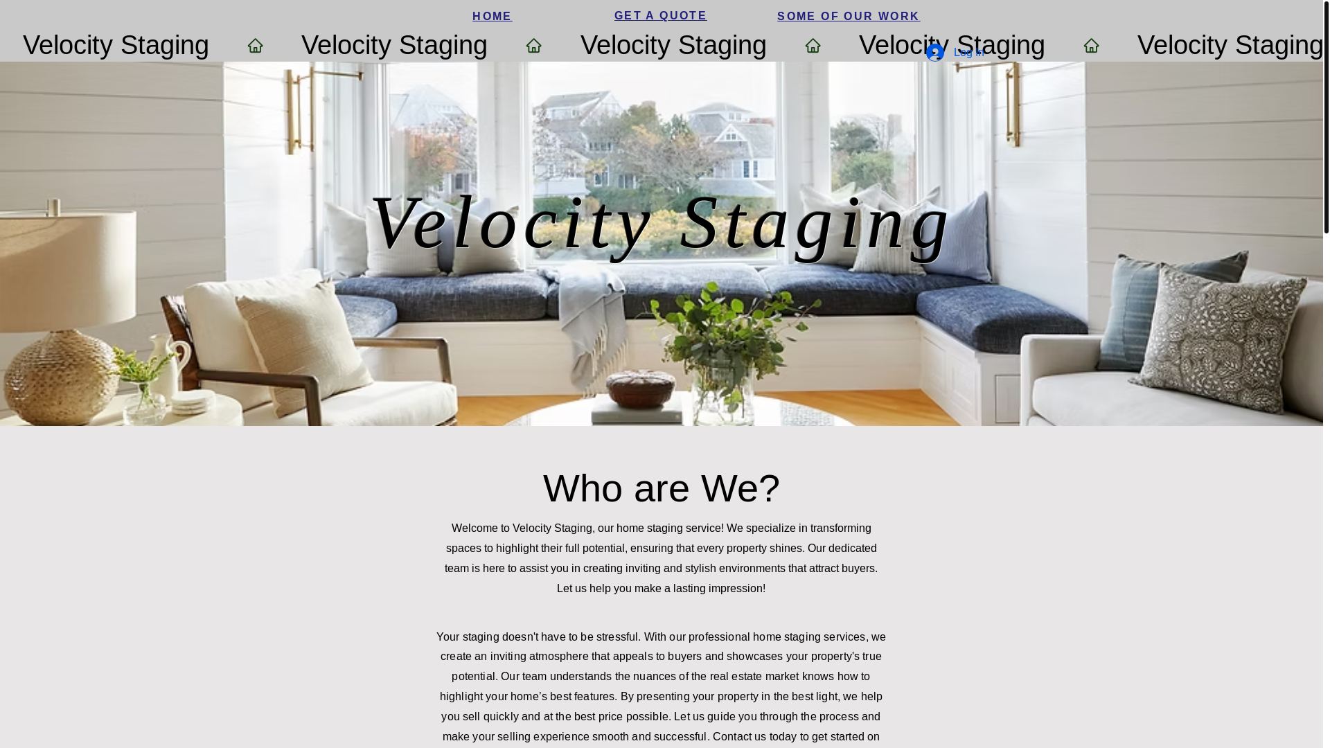 website screenshot of https://velocitystaging.ca/