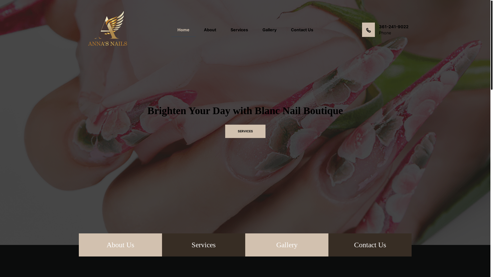 website screenshot of https://annasnailscorpuschristi.com/