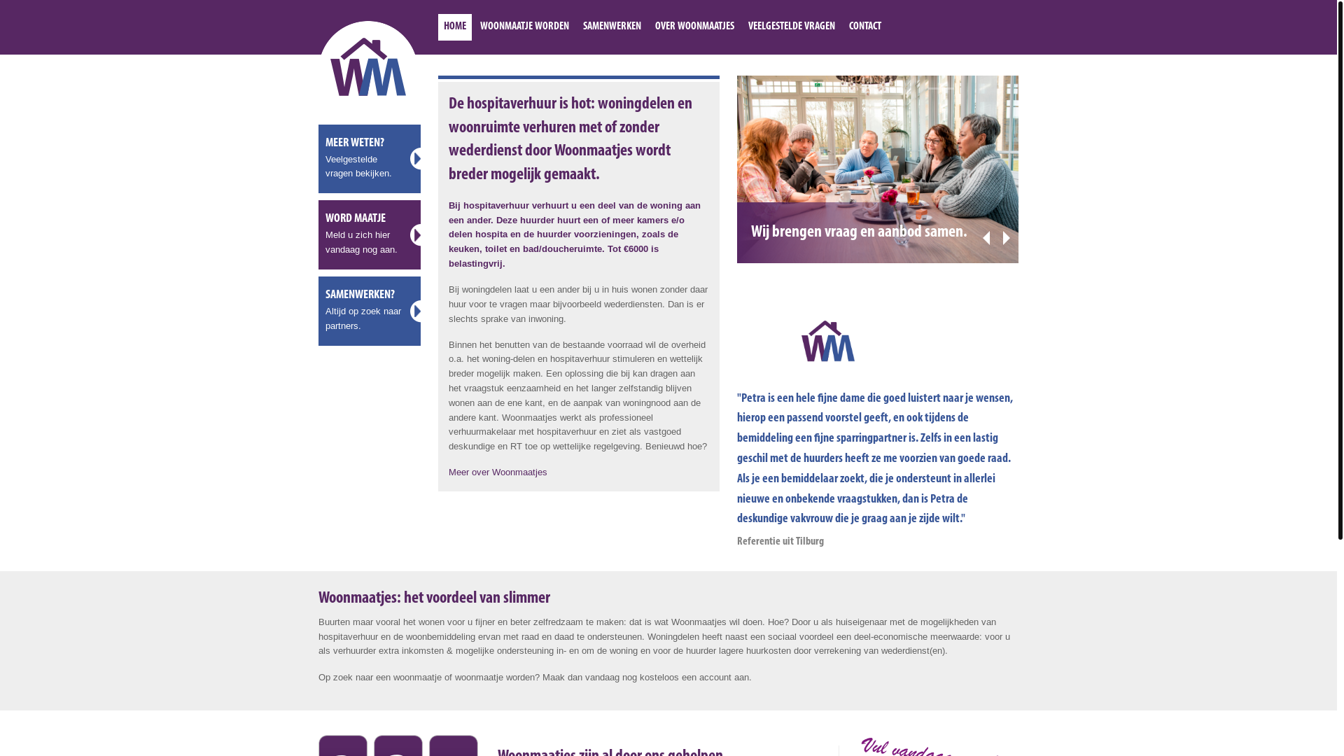 website screenshot of https://woonmaatjes.com/