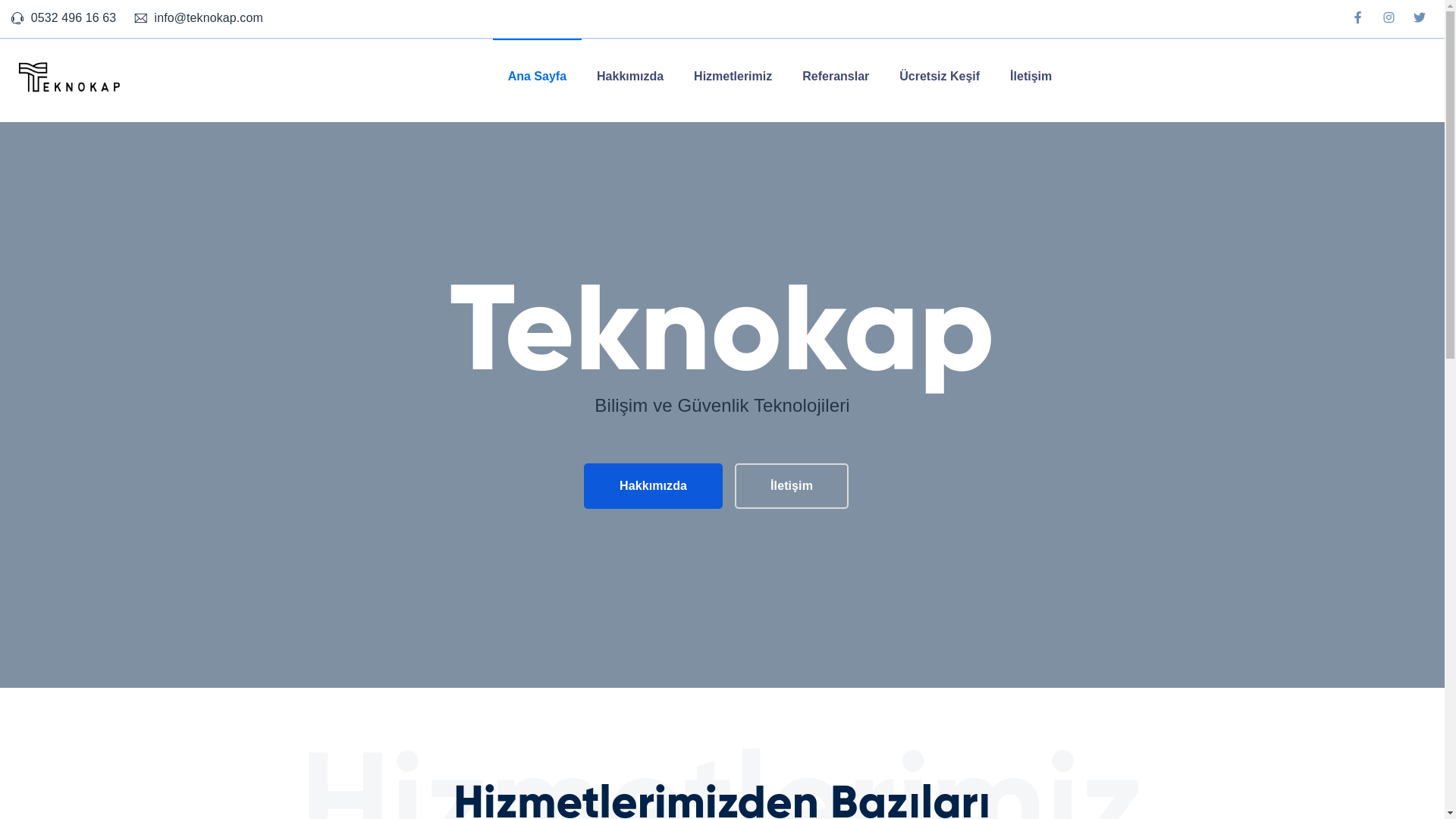 website screenshot of https://teknokapguvenlik.com/