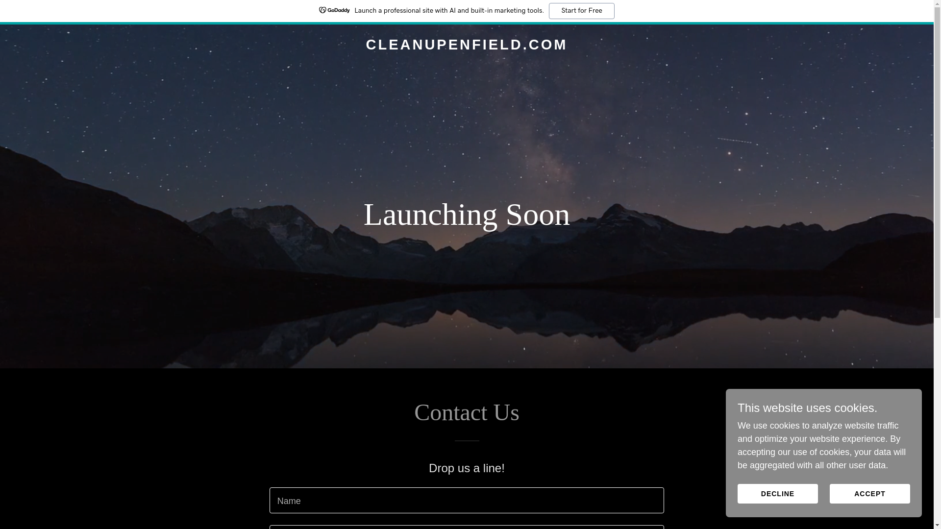 website screenshot of https://cleanupenfield.com/