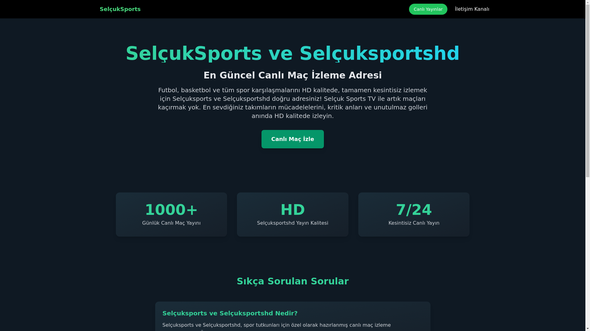 website screenshot of https://selcuksportshd1936.xyz/