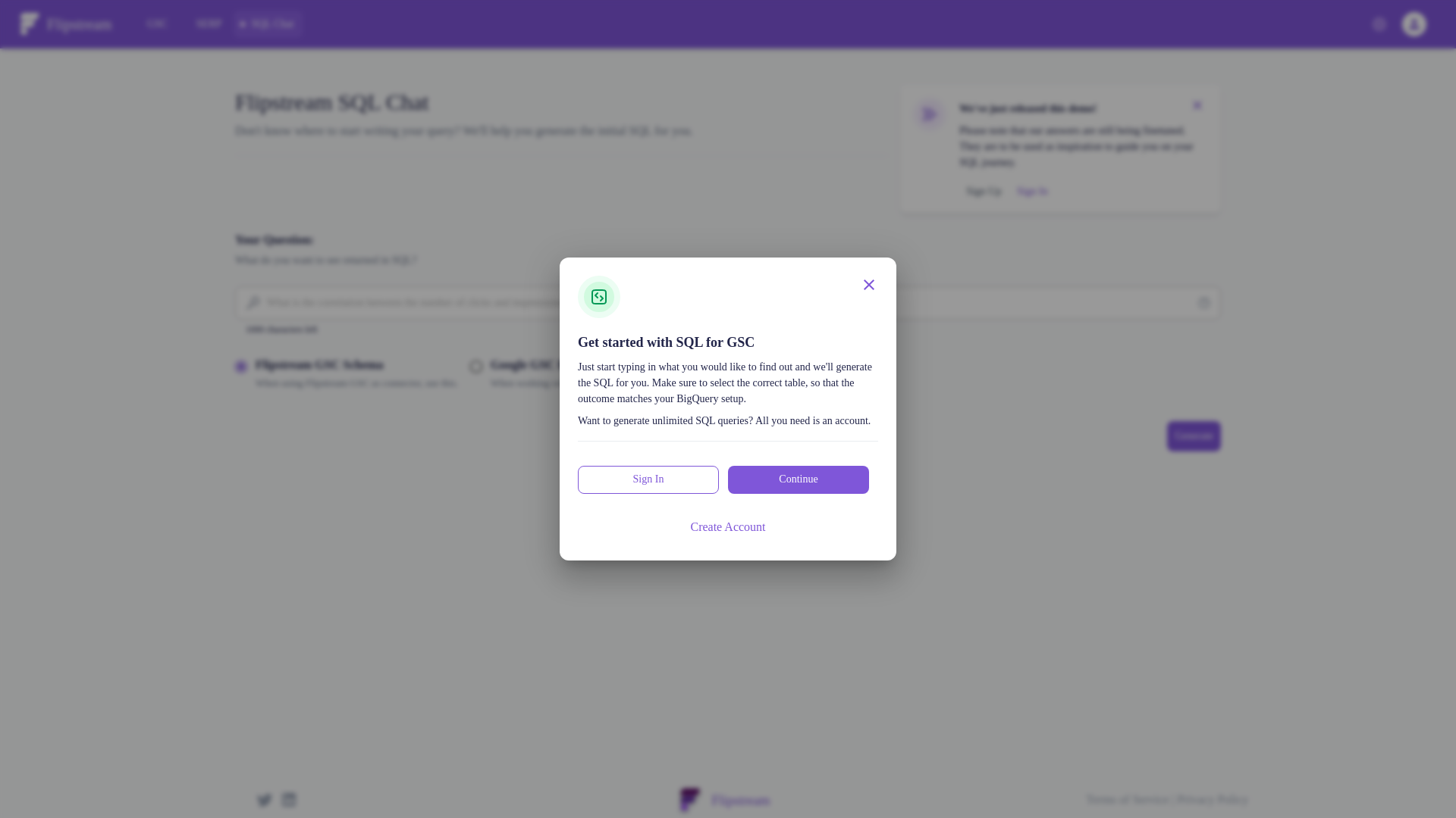 website screenshot of https://sql-chat-fe.pages.dev/