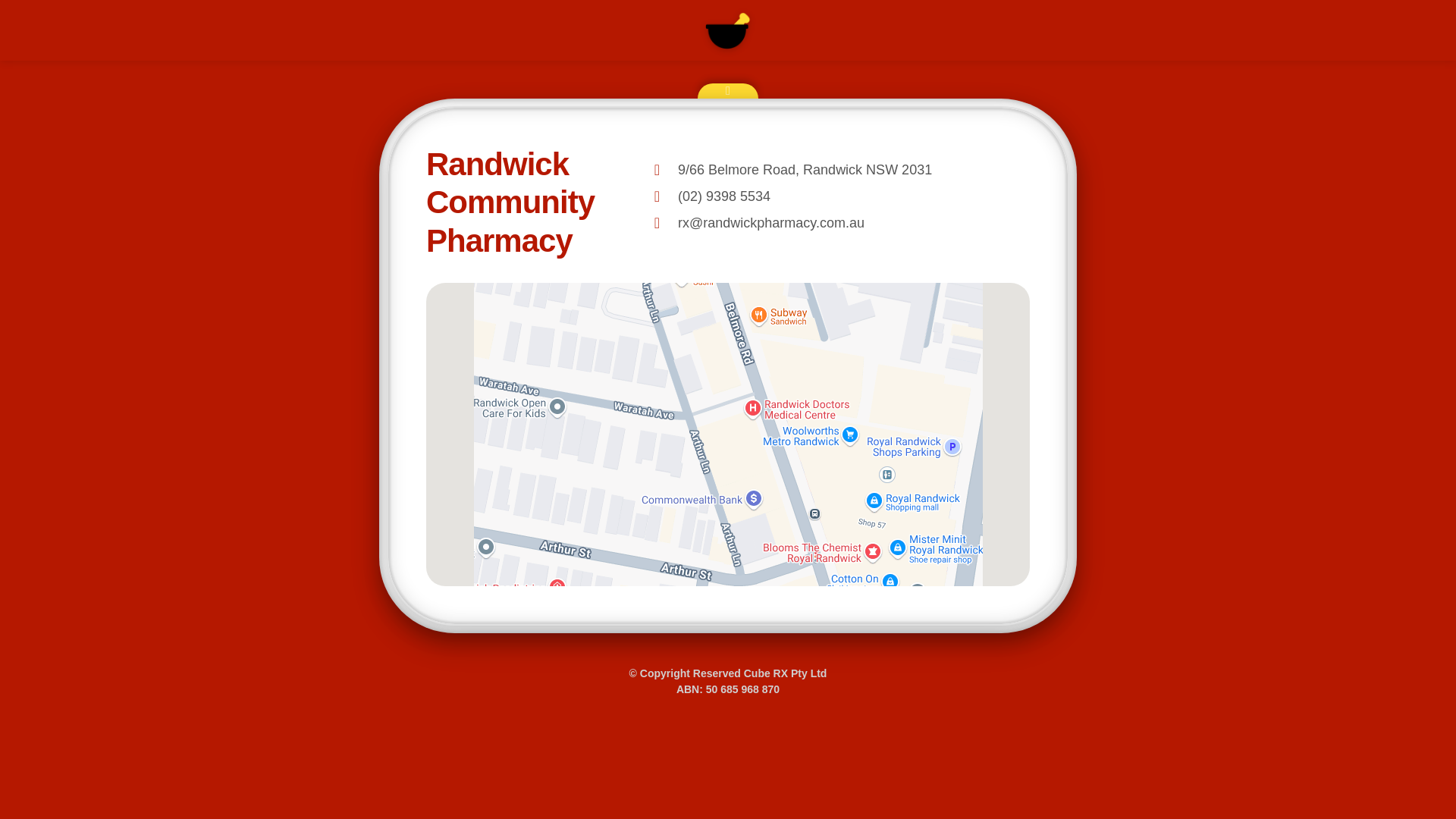 website screenshot of https://randwick-community-pharmacy.pages.dev/