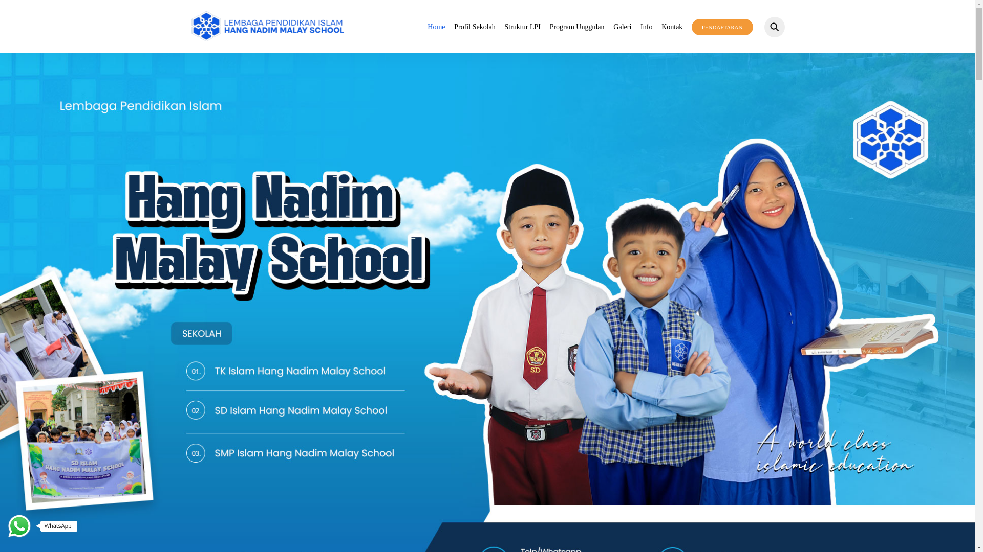 website screenshot of https://officialhangnadimmalayschool.sch.id/