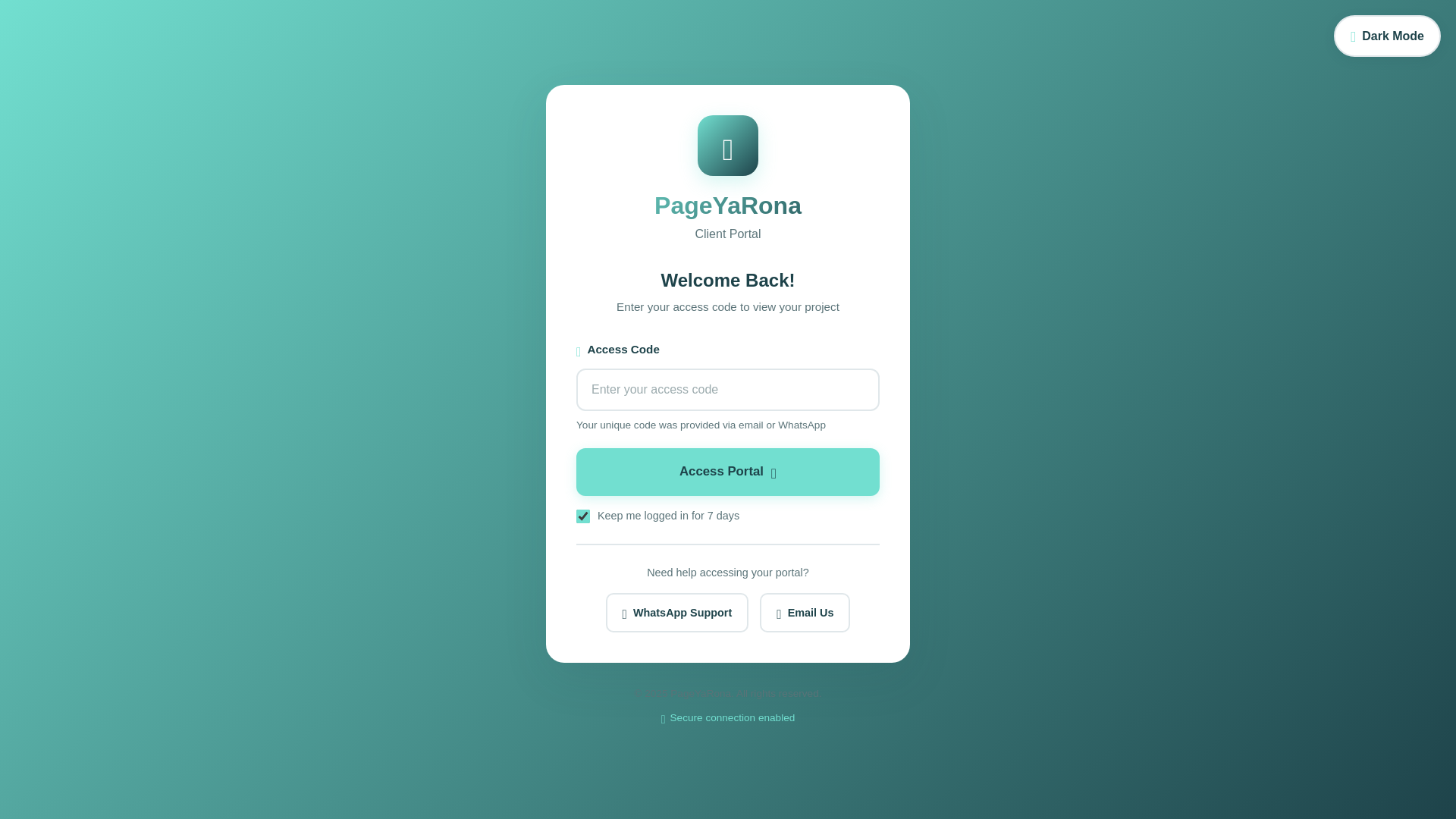 website screenshot of https://pageyarona-client-portal.pages.dev/