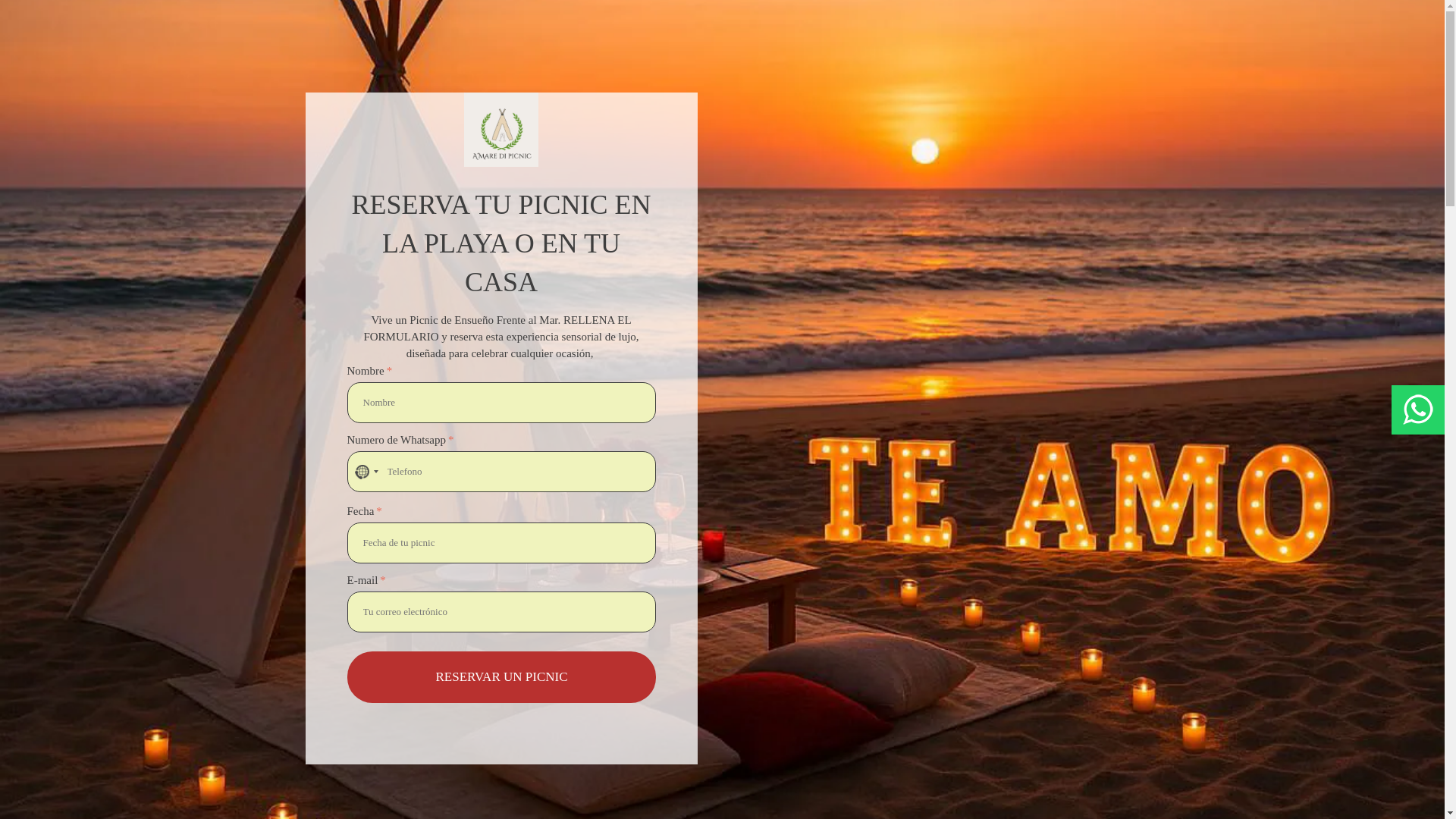 website screenshot of https://amaredipicnics.lat/