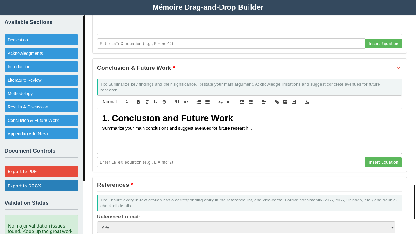 website screenshot of https://memoire-generator.pages.dev/