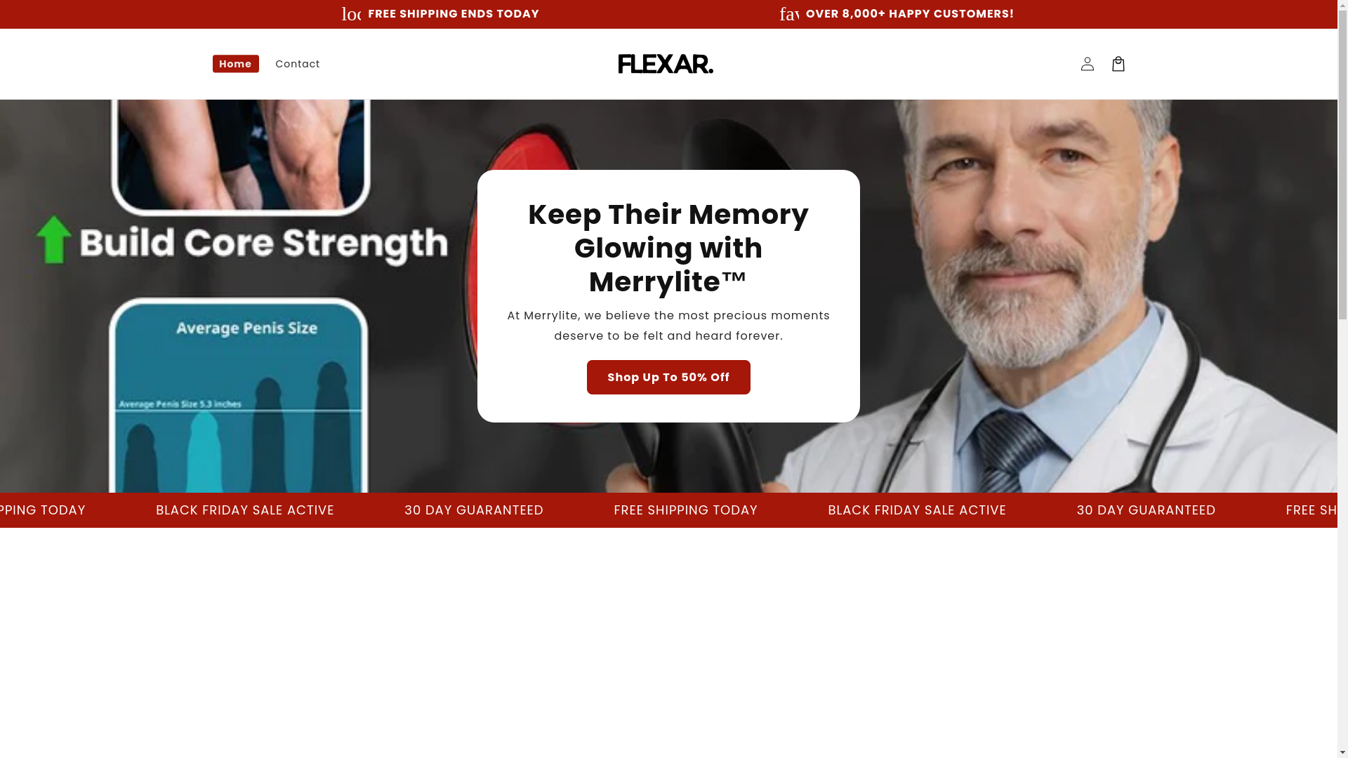 website screenshot of https://tryflexar.com/
