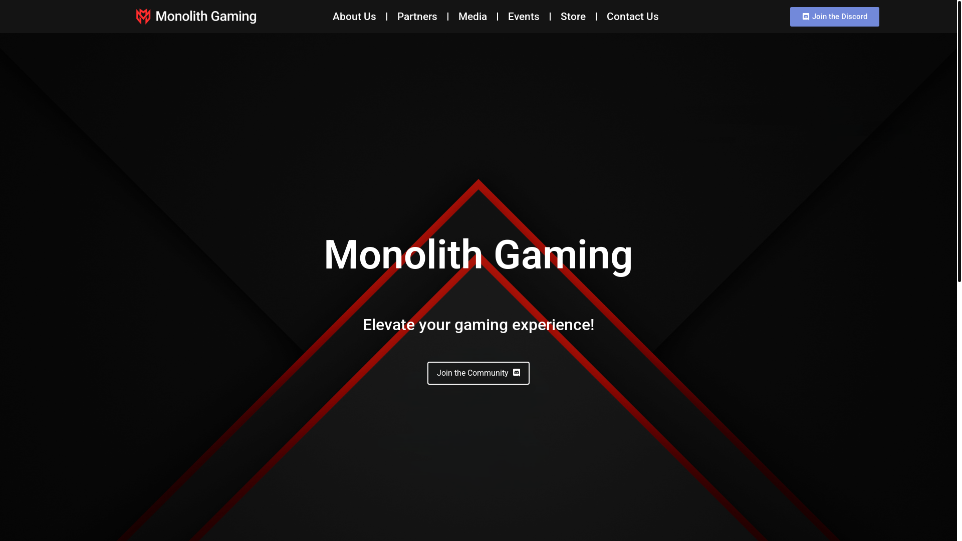 website screenshot of https://monolithgaming.org/