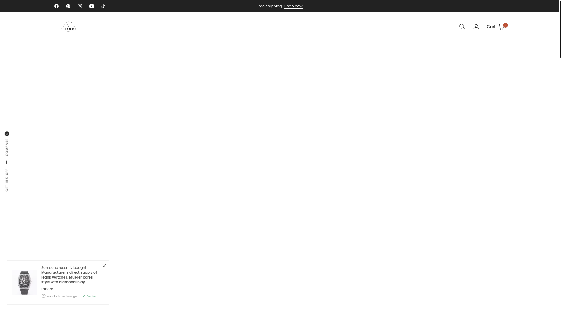 website screenshot of https://velouratime.store/