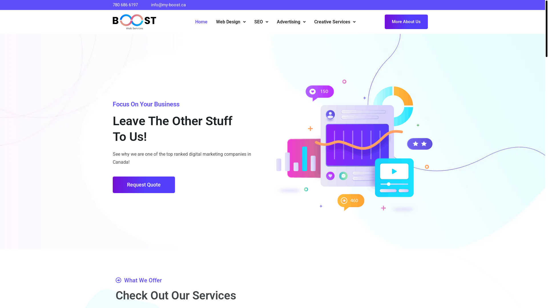 website screenshot of https://vardservices.ca/