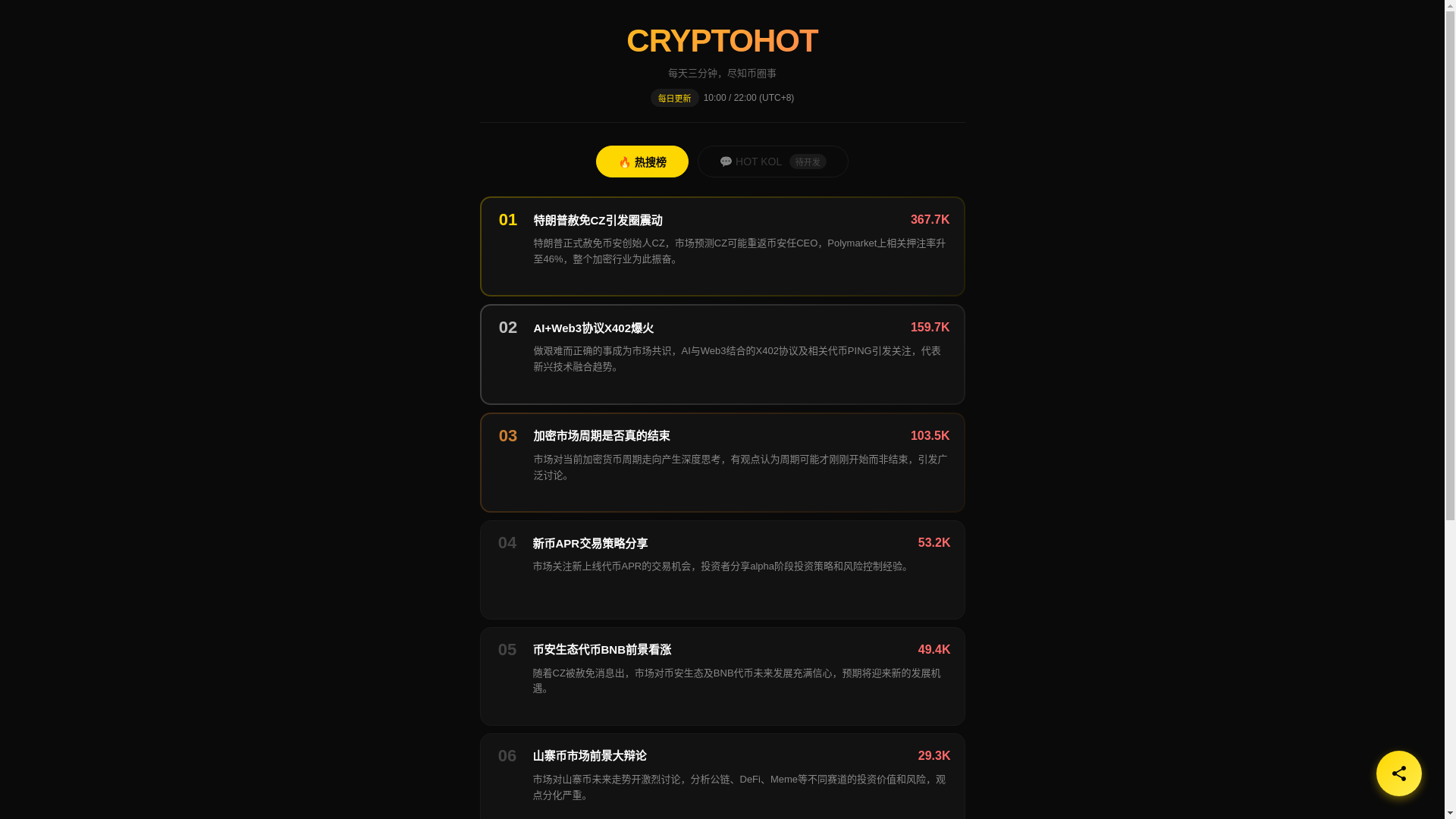 website screenshot of https://cryptohot-new.pages.dev/