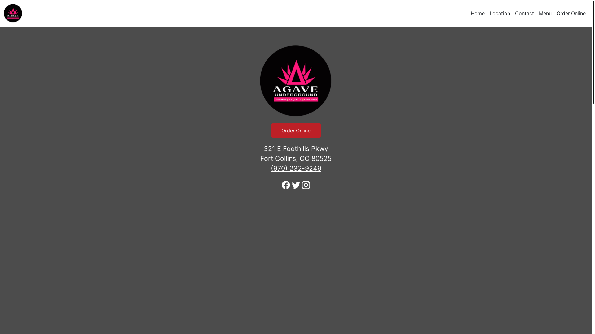 website screenshot of https://agaveundergroundco.com/