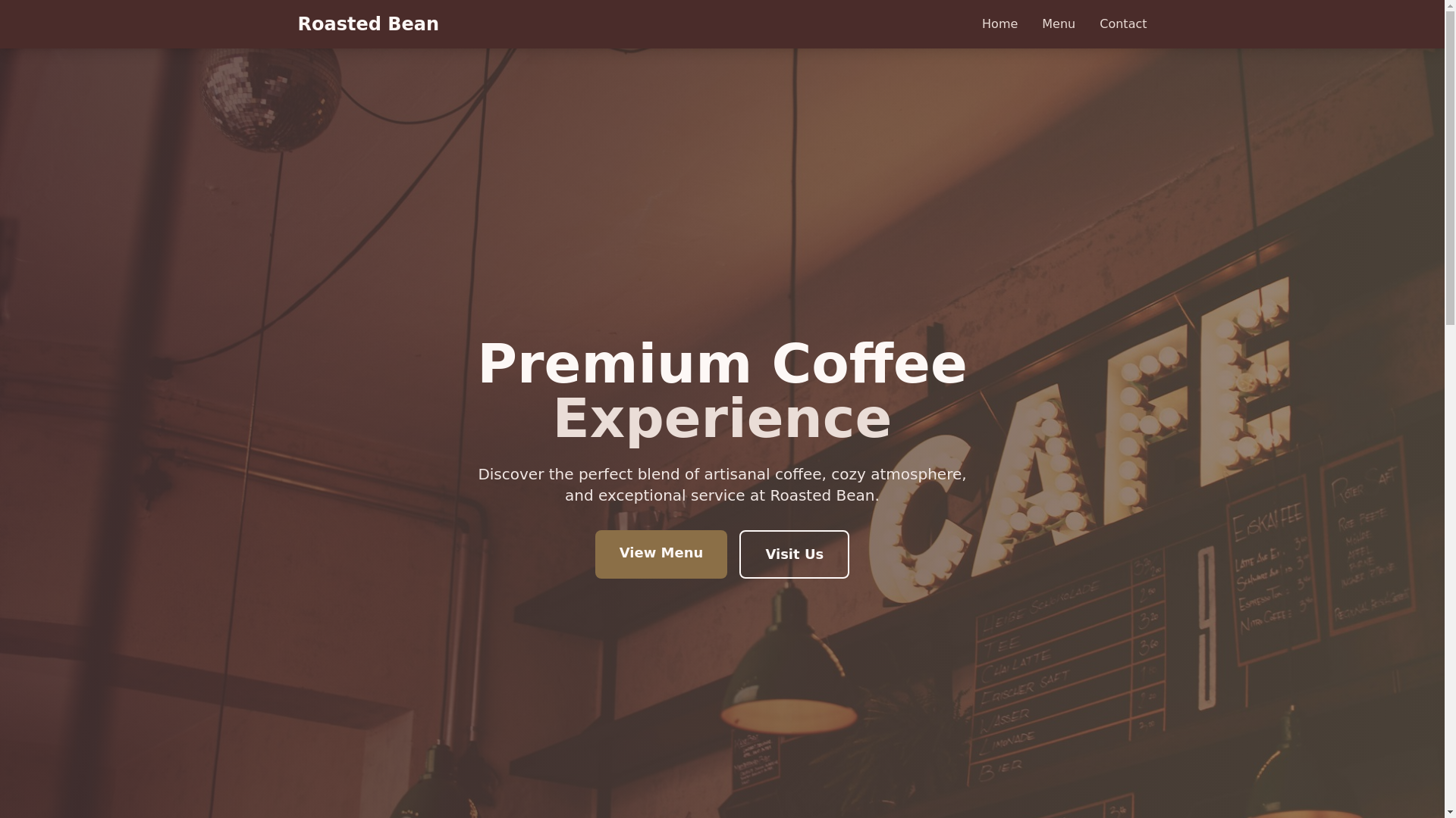 website screenshot of https://test-coffee-shop-website.pages.dev/