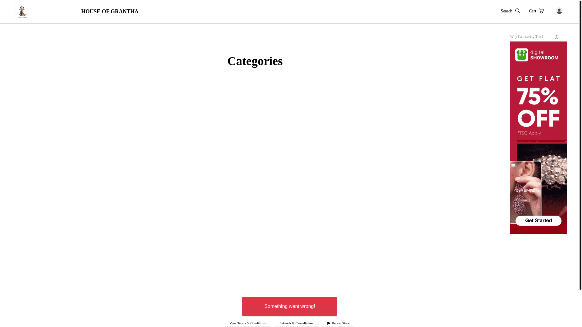 website screenshot of https://houseofgrantha.co.in/