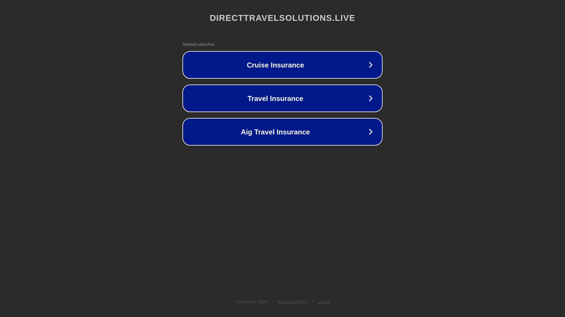 website screenshot of https://directtravelsolutions.live/