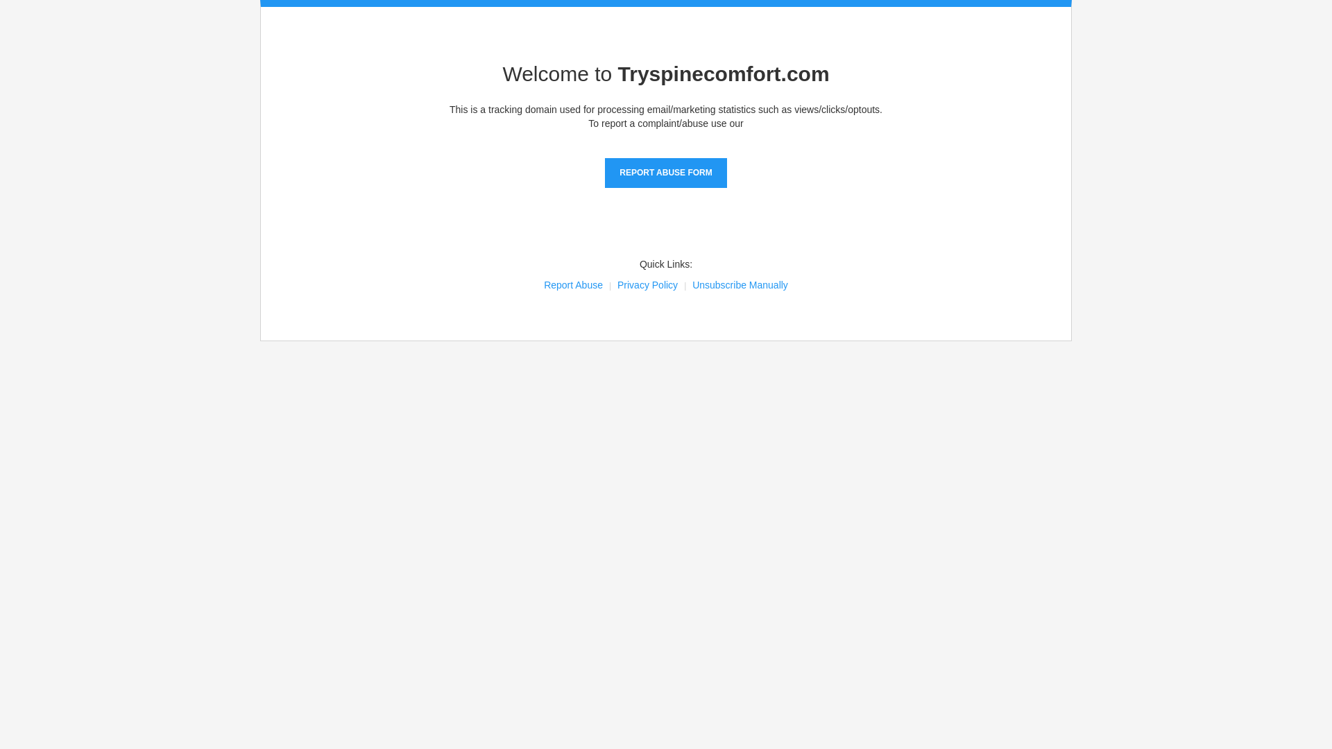 website screenshot of https://tryspinecomfort.com/