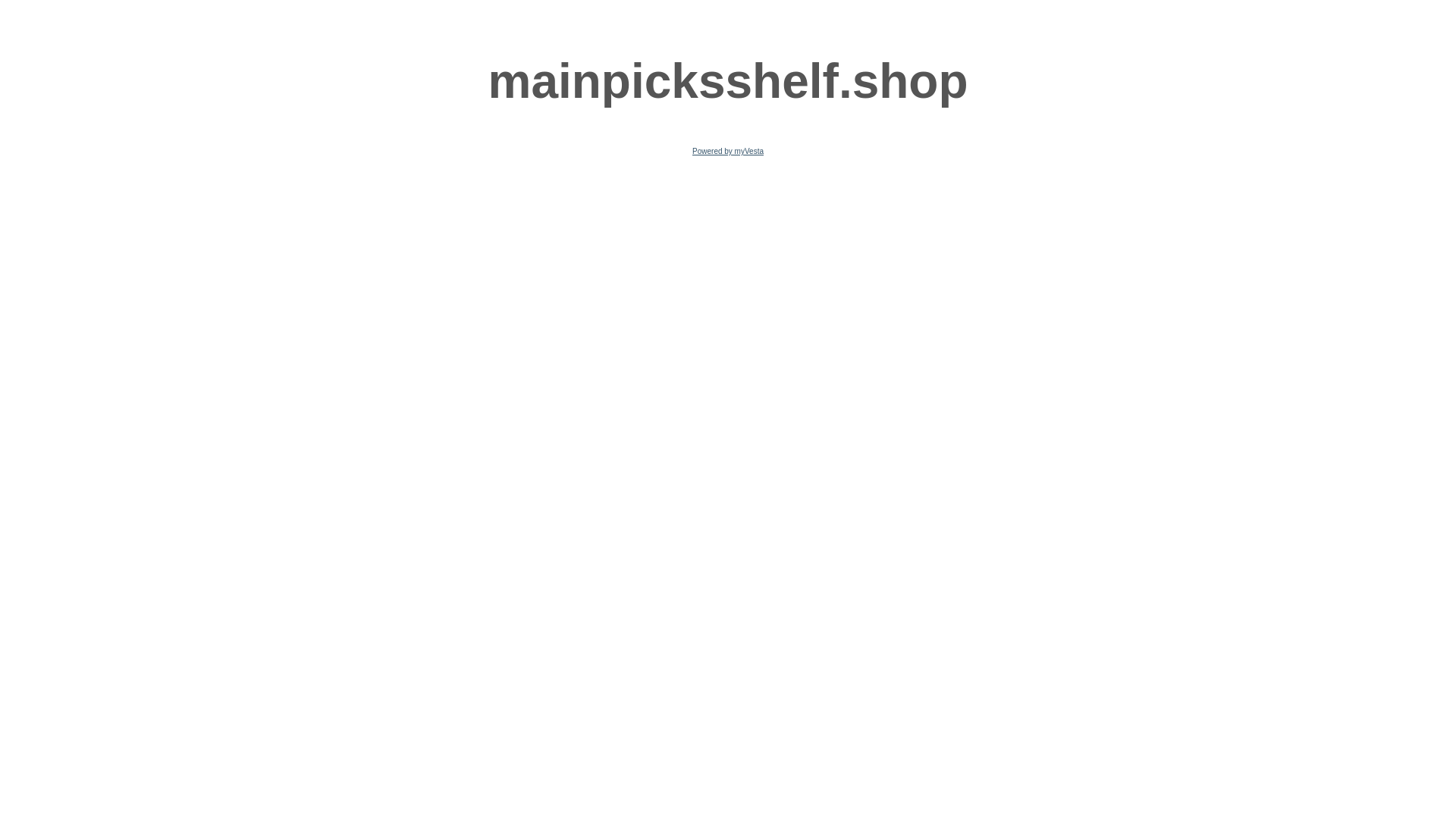 website screenshot of https://mainpicksshelf.shop/