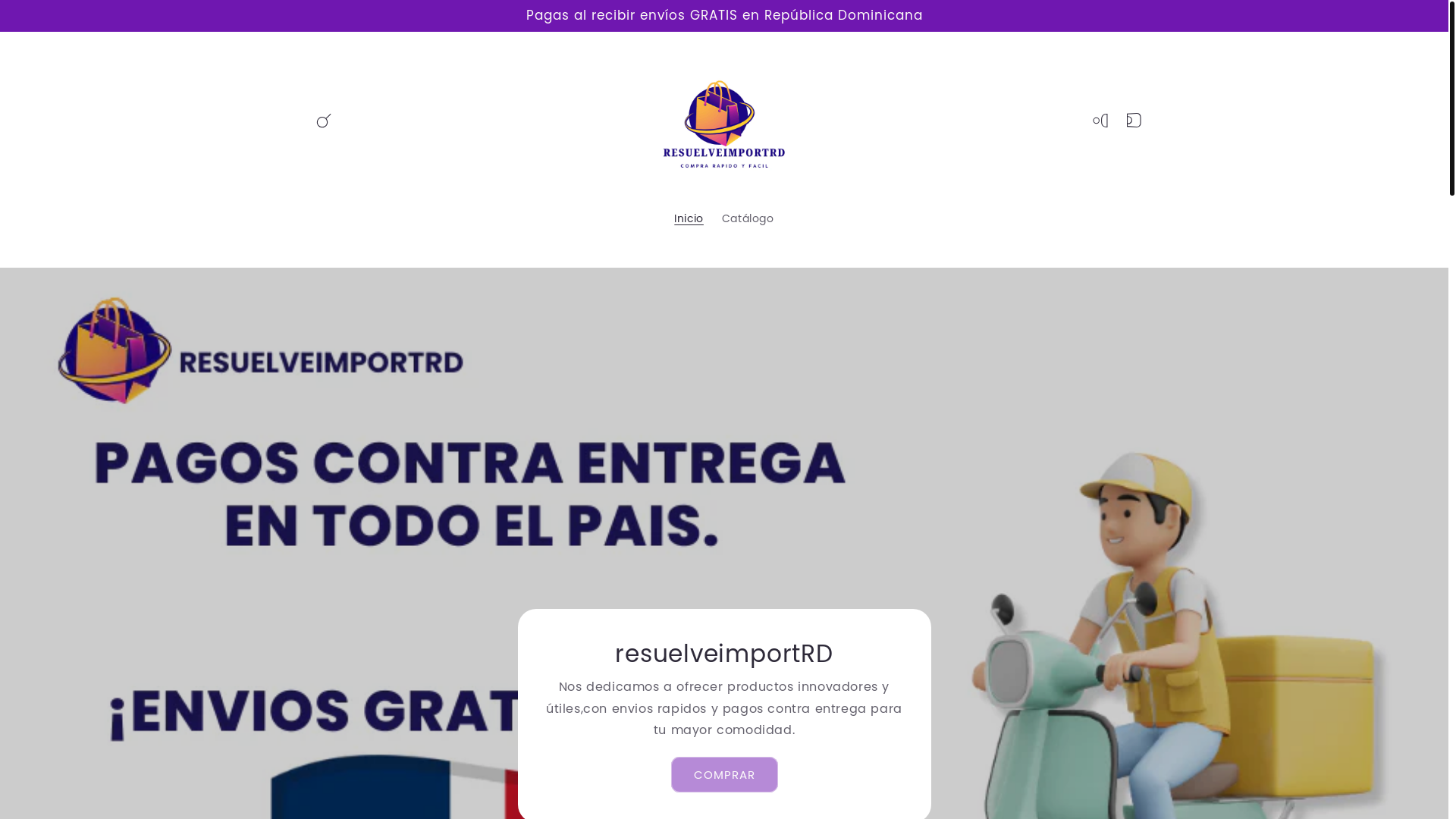website screenshot of https://resuelveimportrd.com/