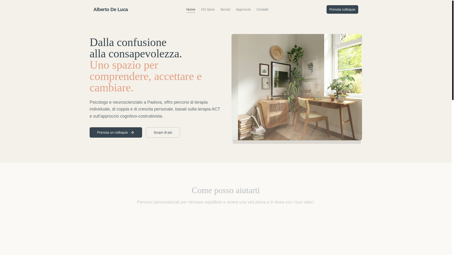 website screenshot of https://psicologopadovaonline.it/