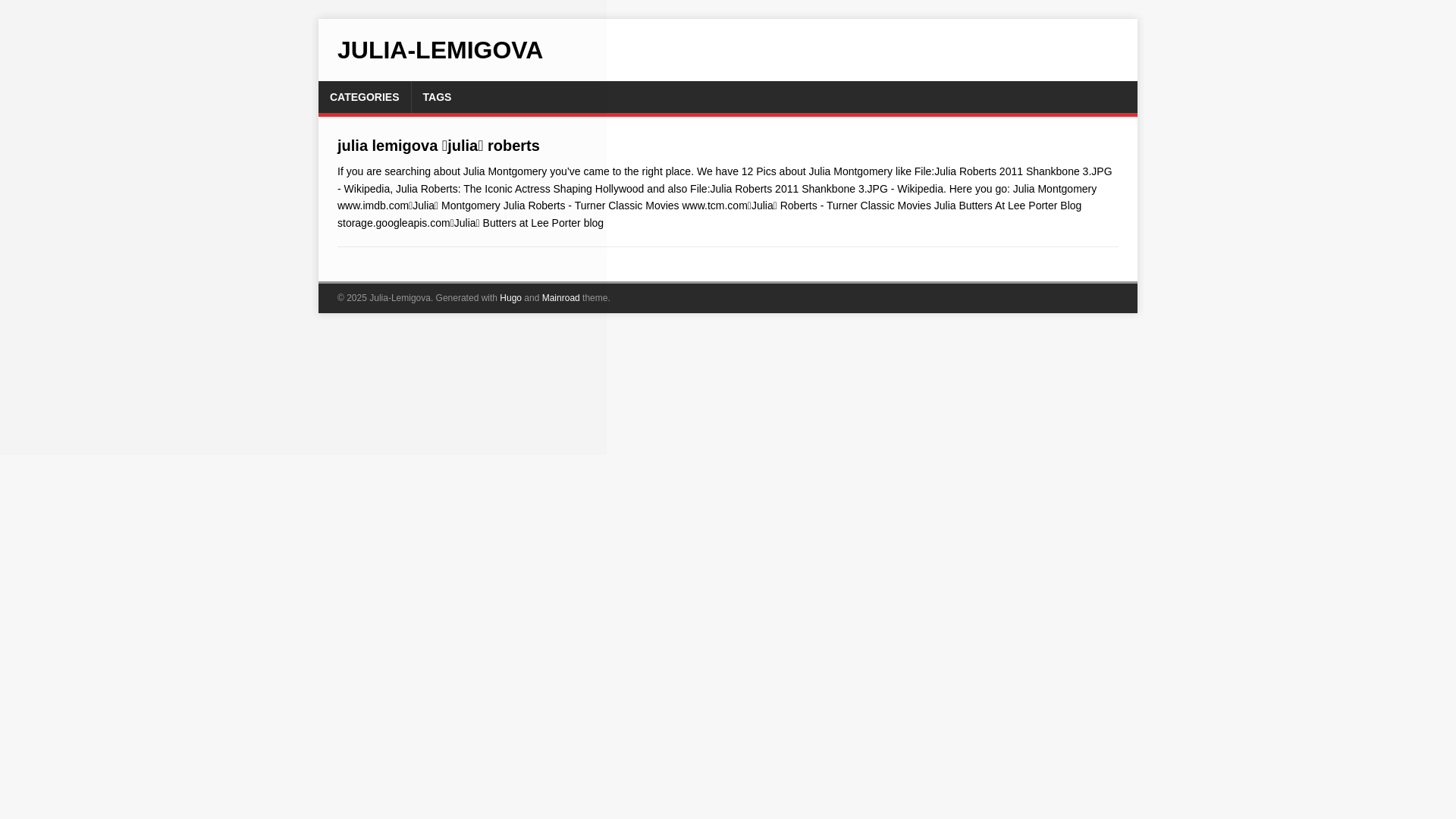 website screenshot of https://julia-lemigova.pages.dev/
