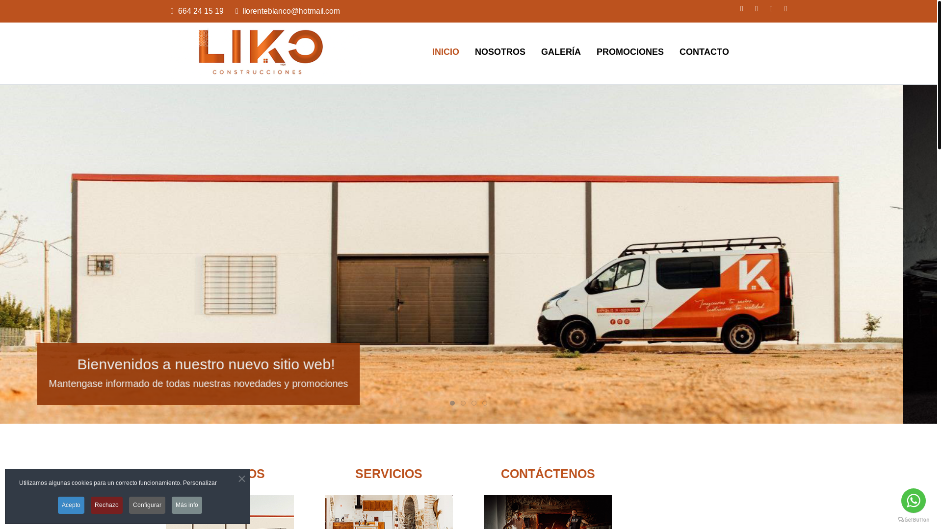 website screenshot of https://construccioneslico.es/