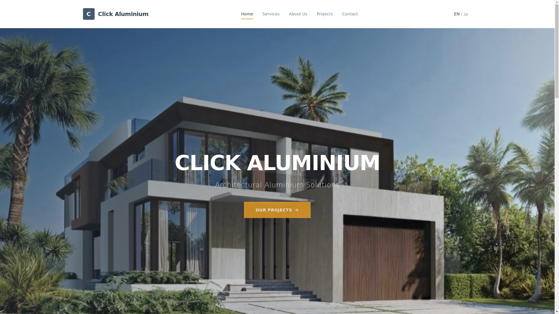 website screenshot of https://clickaluminum.com/