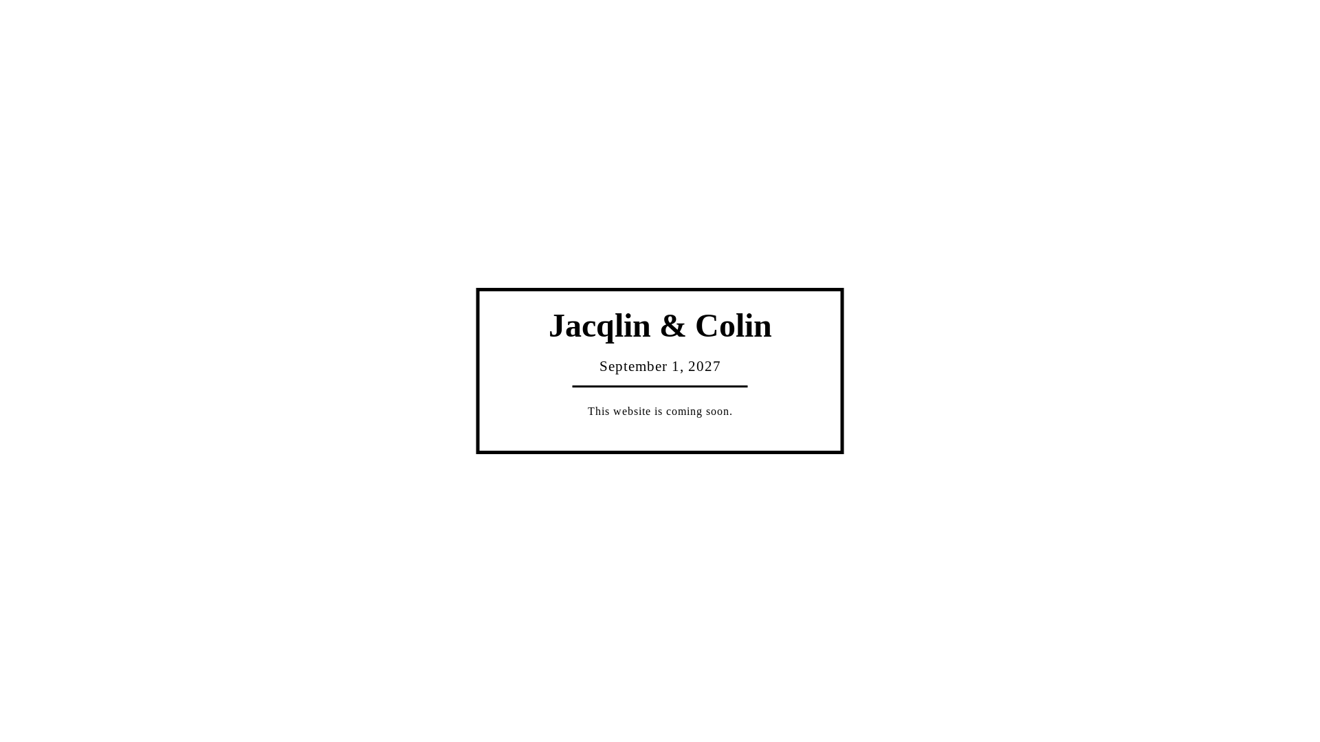 website screenshot of https://jacqlinandcolin.com/