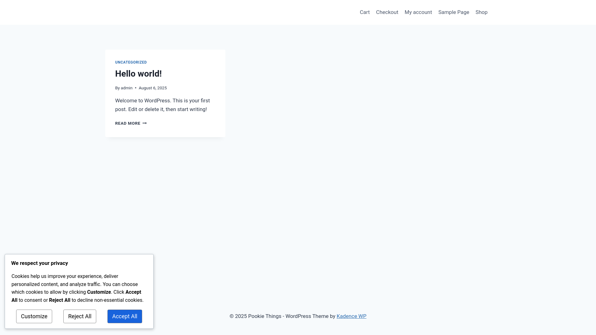 website screenshot of https://pookiethings.store/
