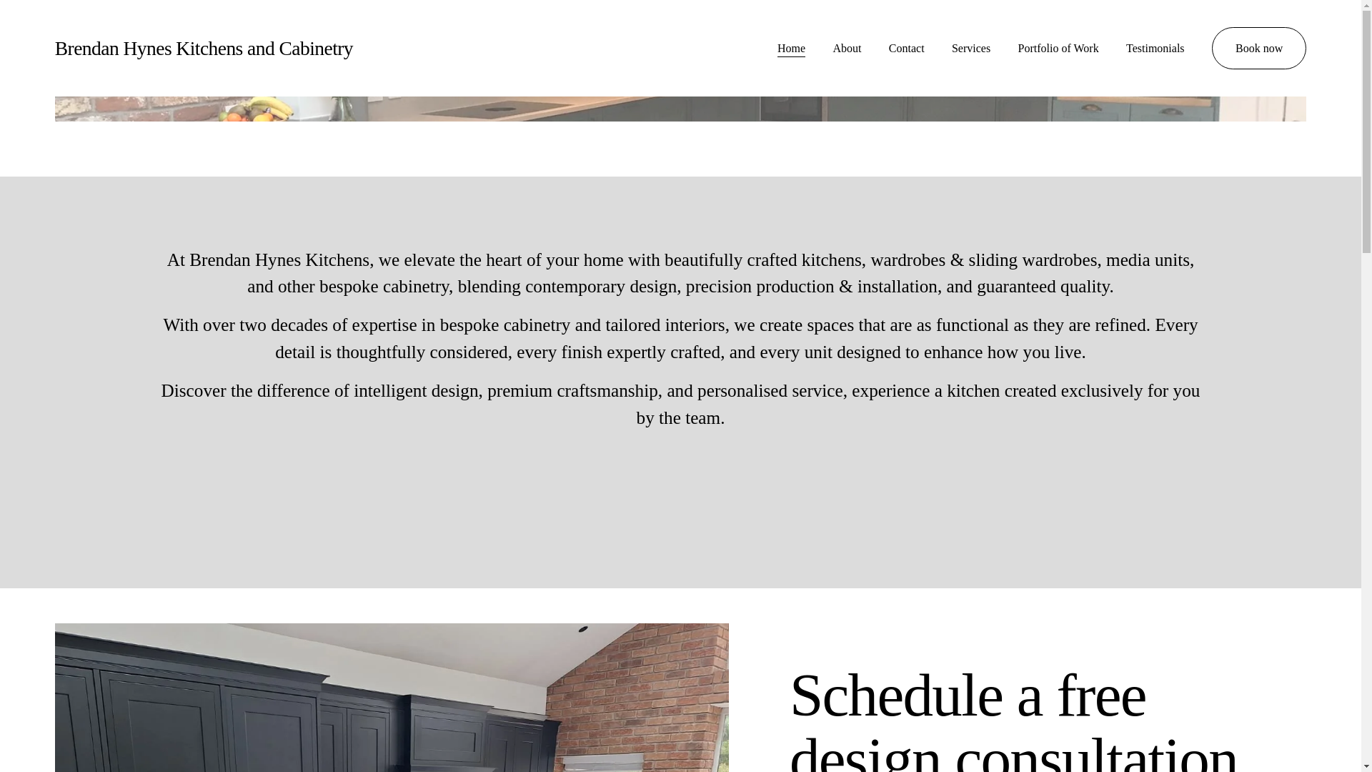 website screenshot of https://brendanhyneskitchens.ie/